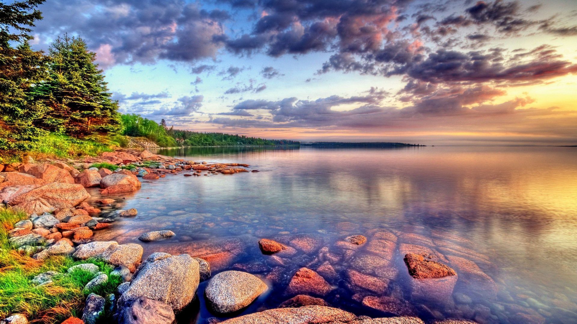 Lake Reflection Scenic Horizon Wallpapers
