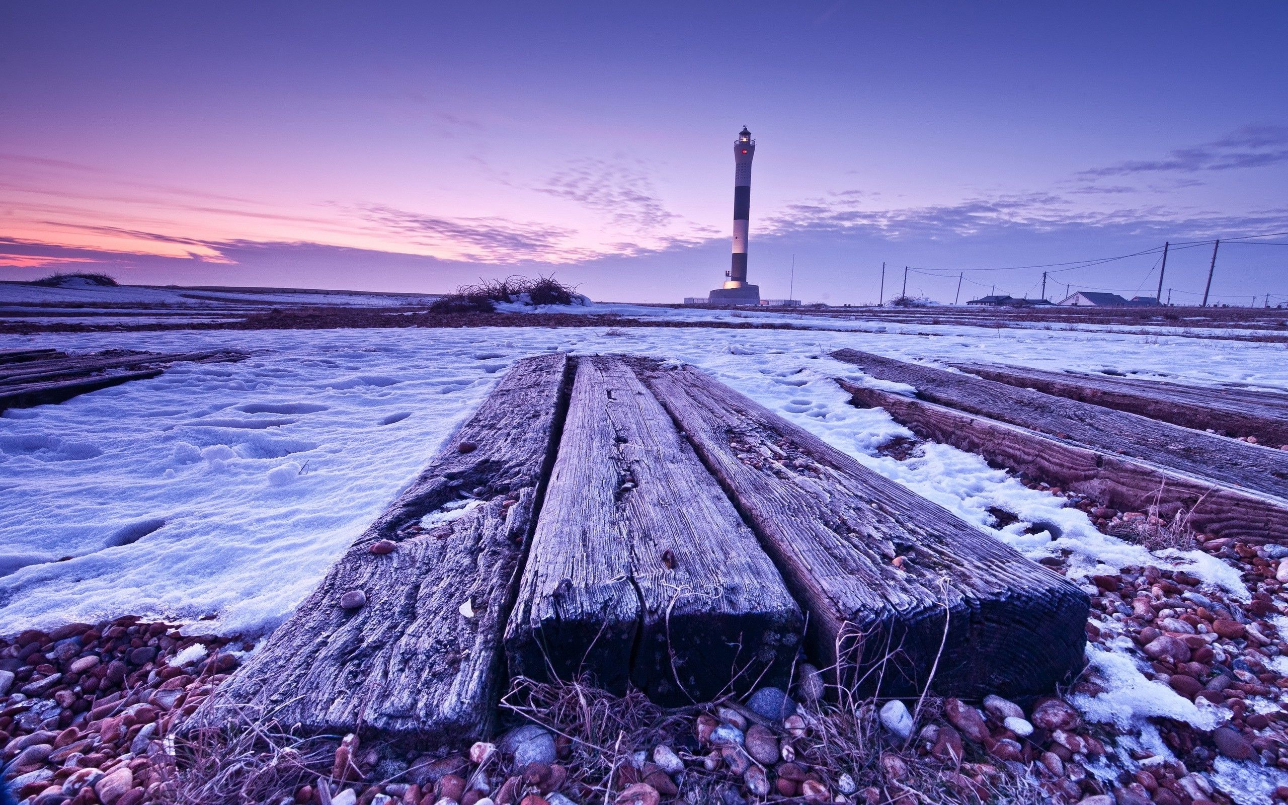 Lighthouse In Snow Wallpapers