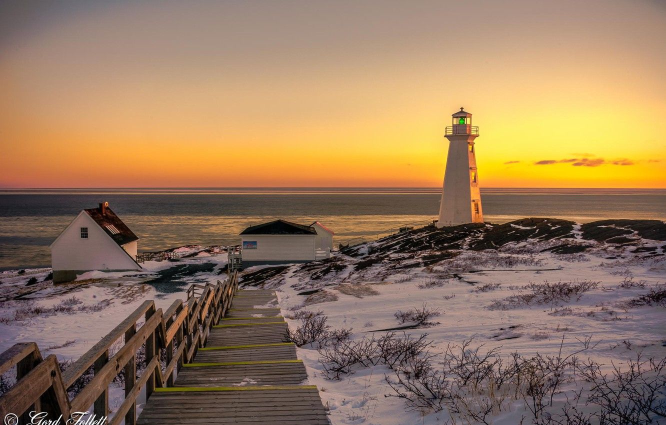 Lighthouse In Snow Wallpapers