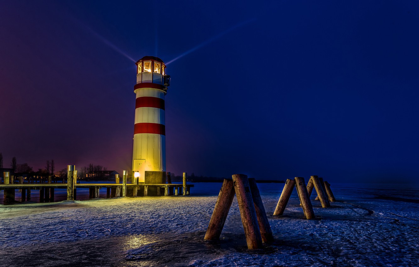 Lighthouse In Snow Wallpapers