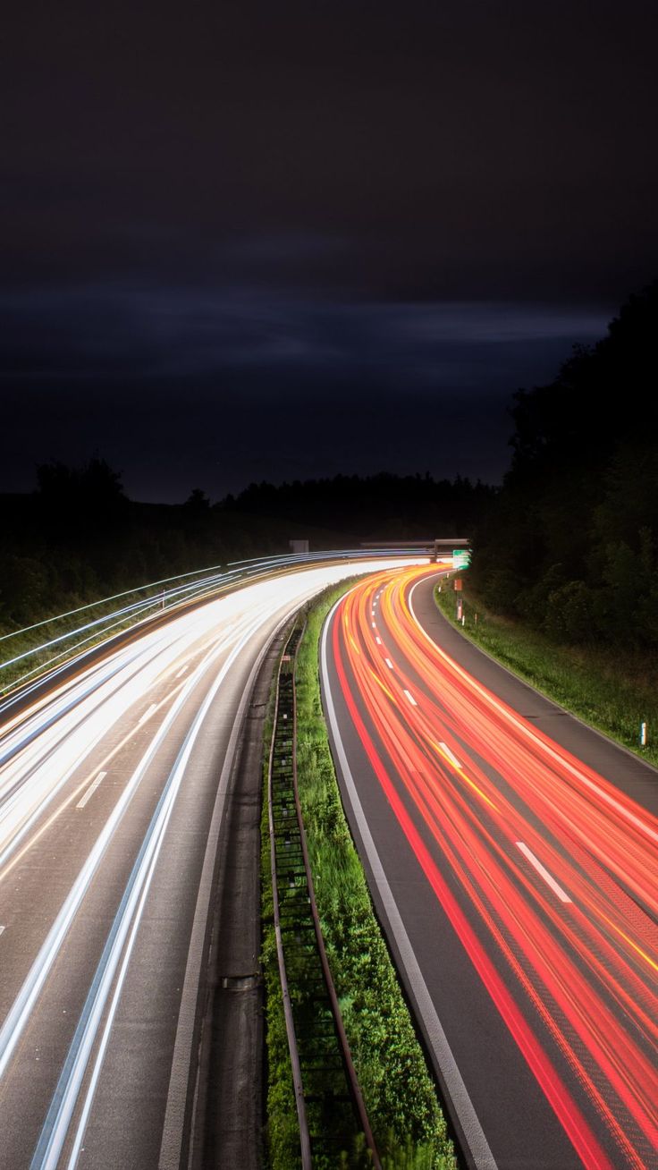 Long Exposure Snow Road Wallpapers