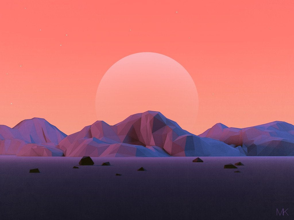 Low Poly Sunset Wallpapers