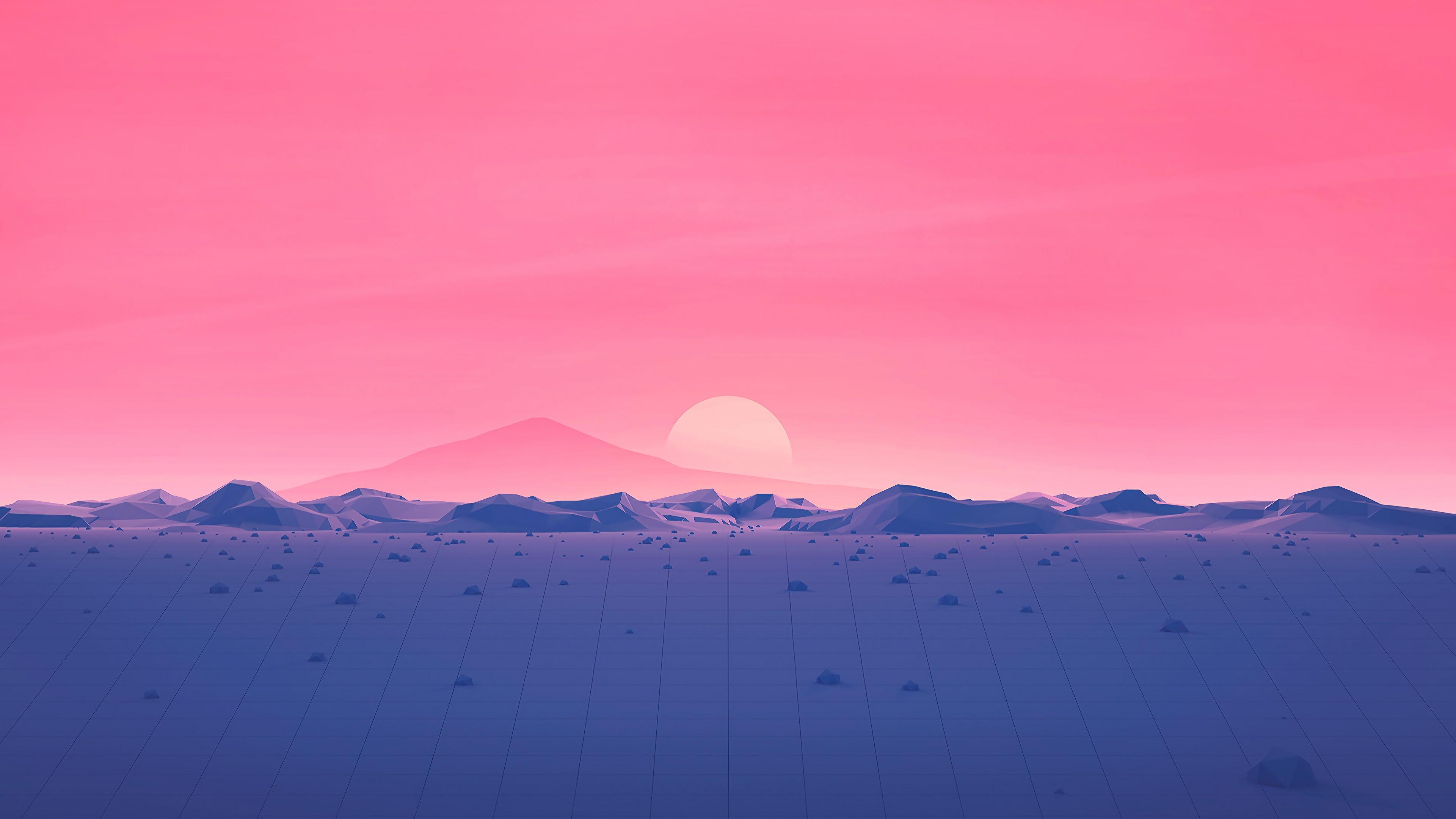 Low Poly Sunset Wallpapers