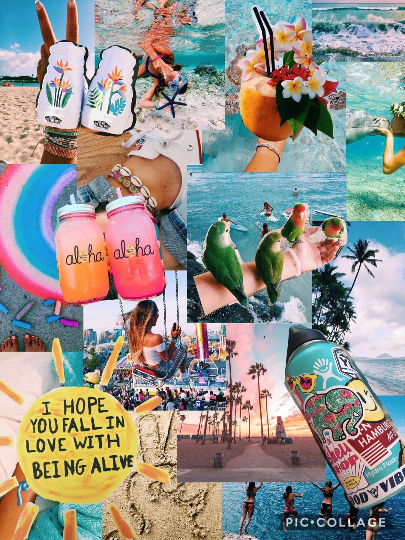 Summer Collage Backgrounds