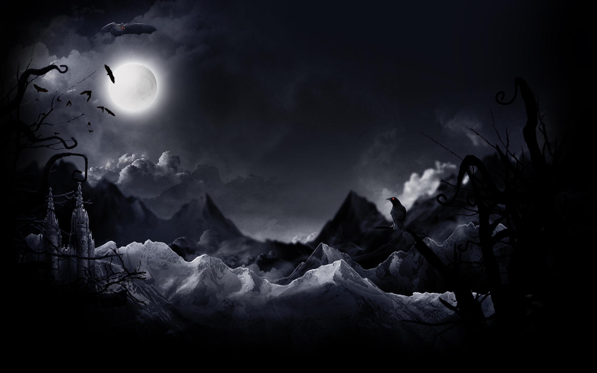 Magic Mountain Scary Night Wallpapers