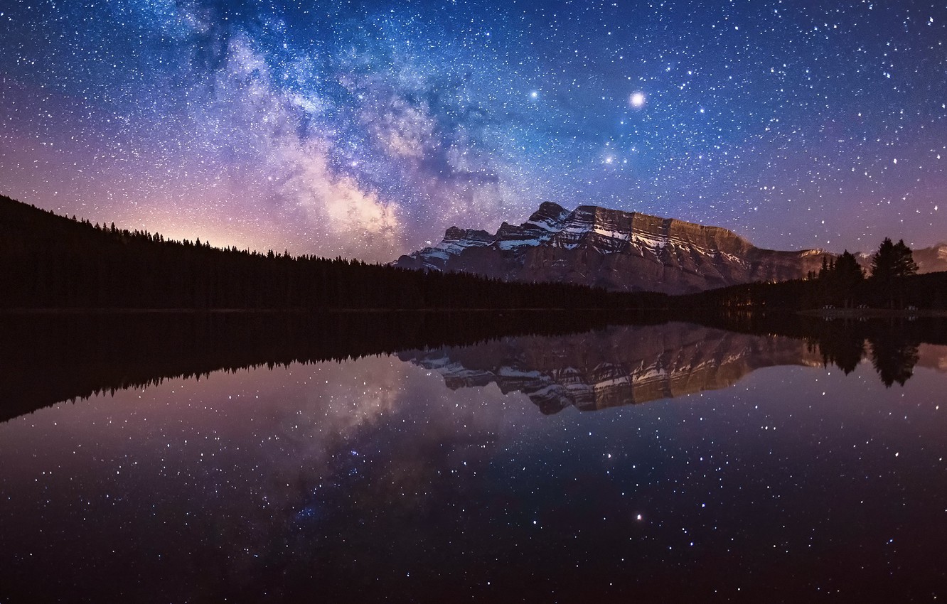 Milky Way And Mountain Reflection Wallpapers