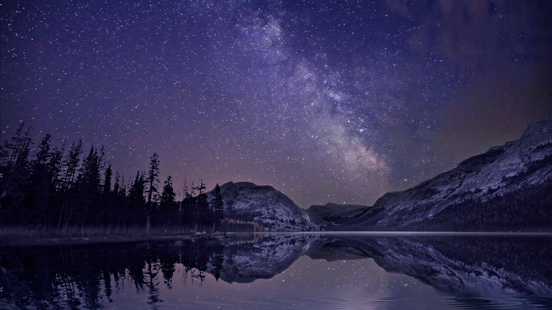 Milky Way And Mountain Reflection Wallpapers