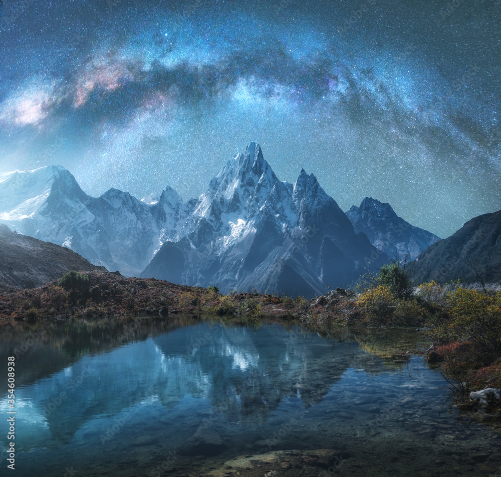 Milky Way And Mountain Reflection Wallpapers