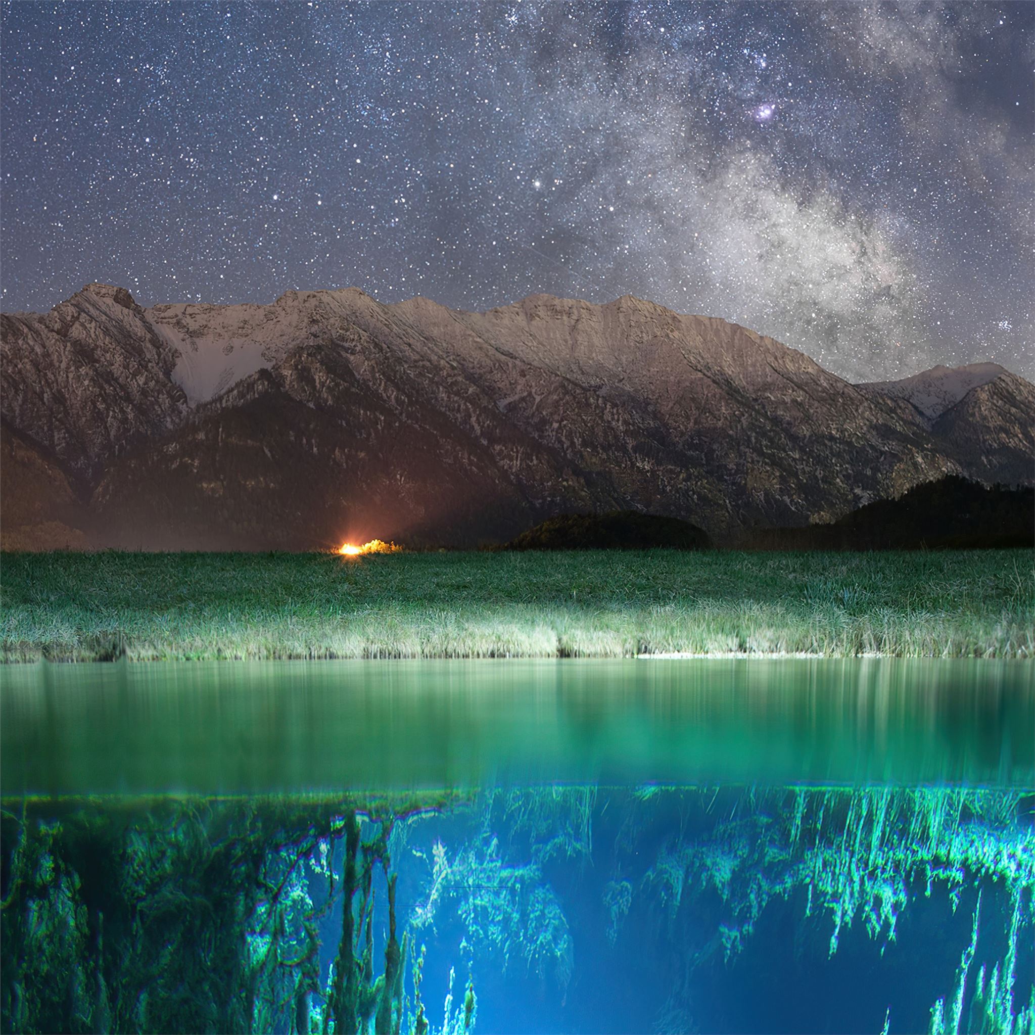 Milky Way And Mountain Reflection Wallpapers