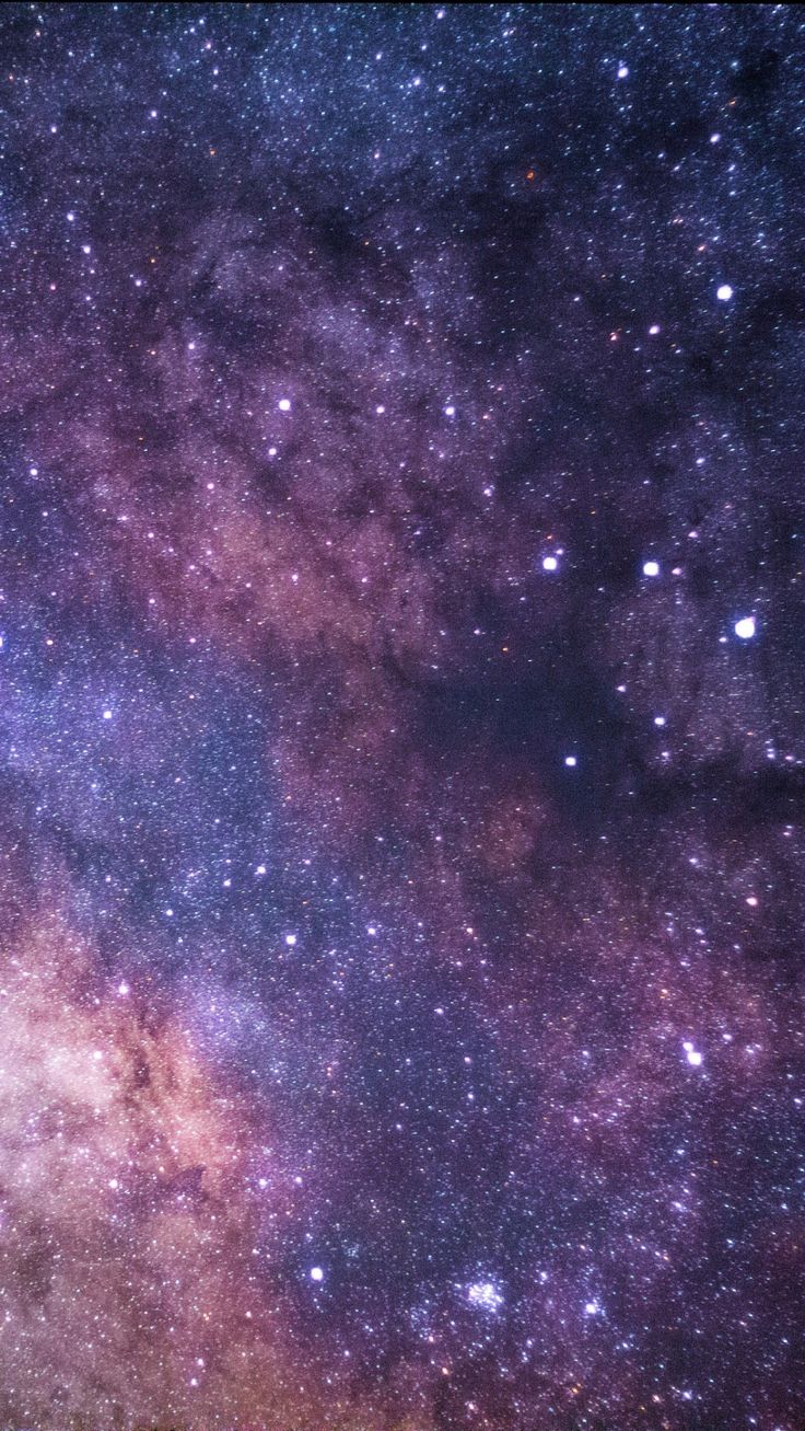 Milky Way Galaxy Purple Night Sky Wallpapers