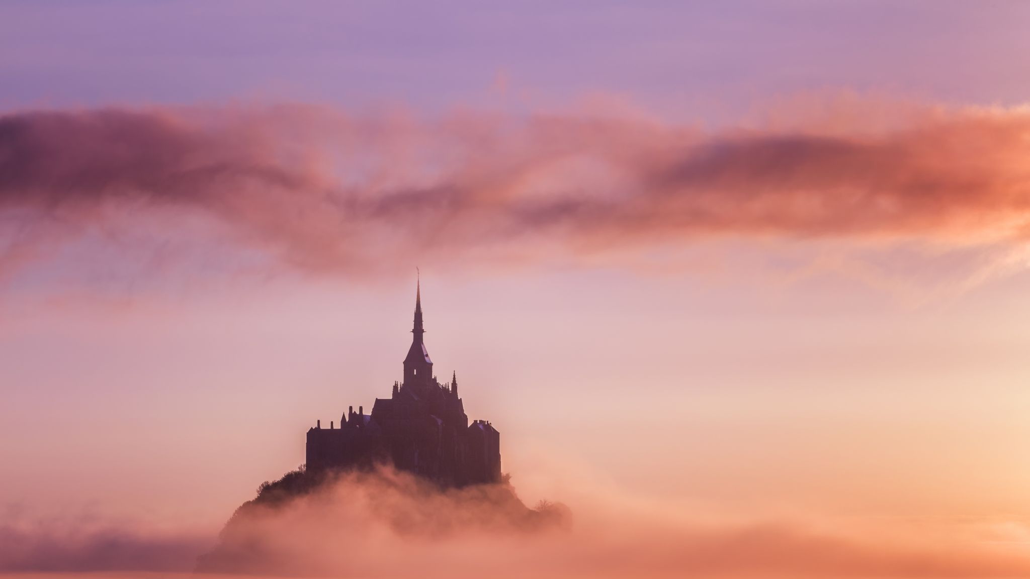 Mont Saint-Michel At Sunrise Wallpapers