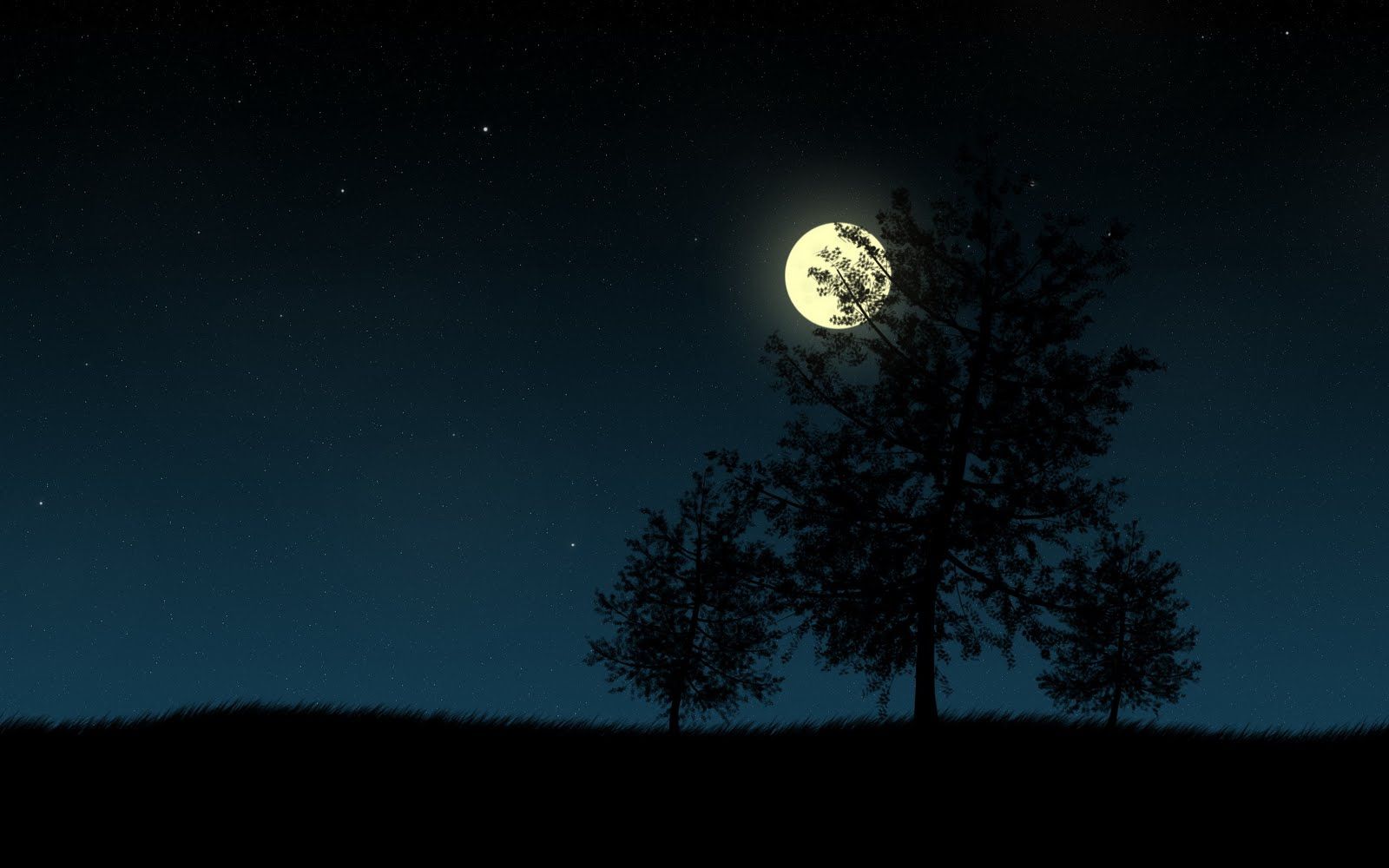 Moon Night Hd Landscape Wallpapers