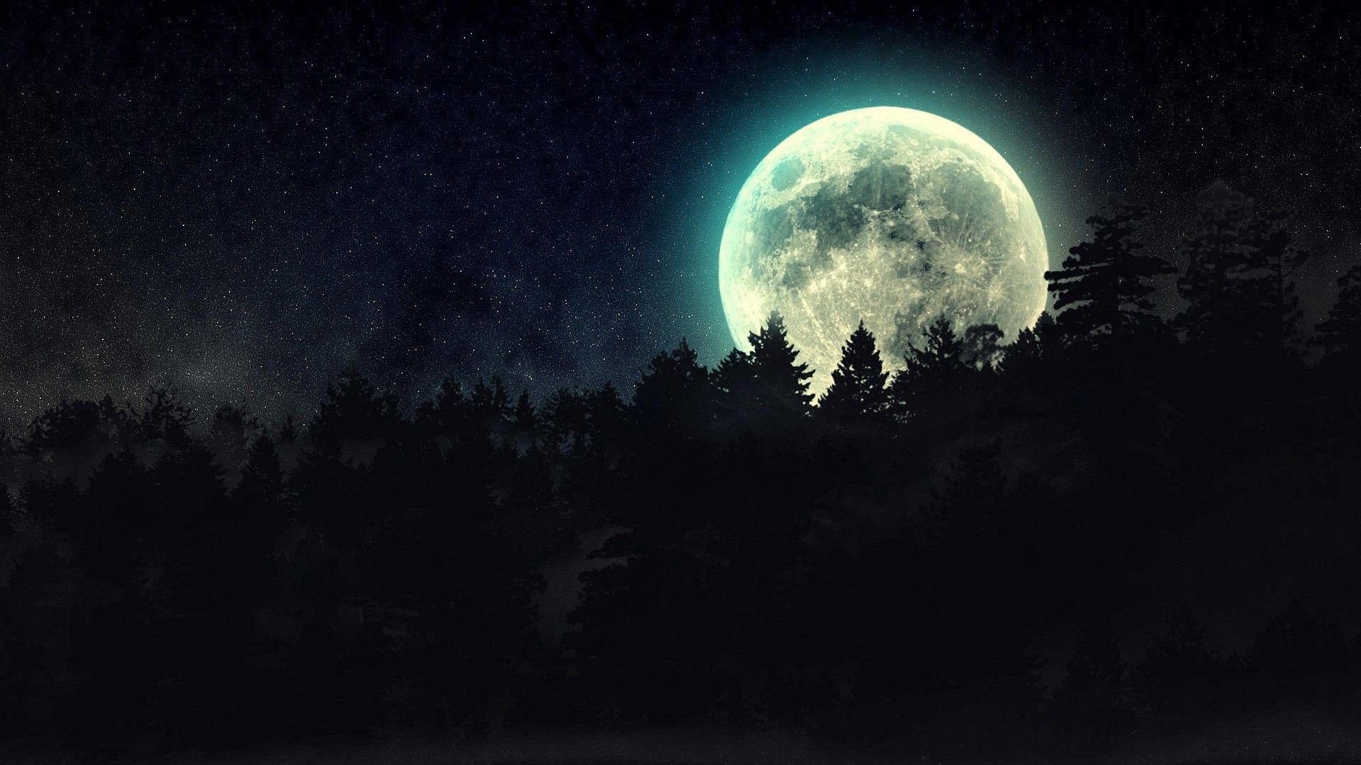 Moon Night Hd Landscape Wallpapers