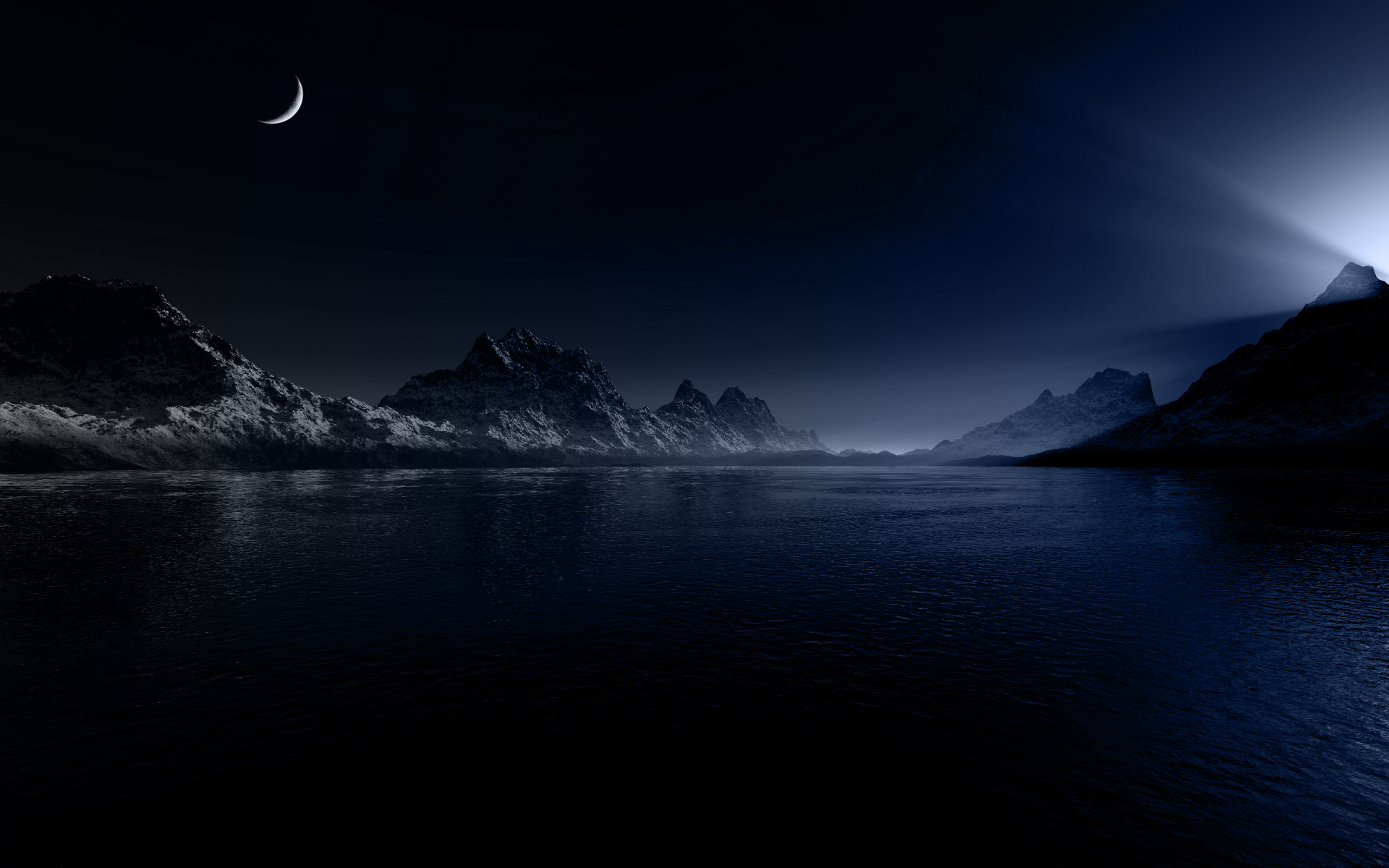 Moon Night Hd Landscape Wallpapers