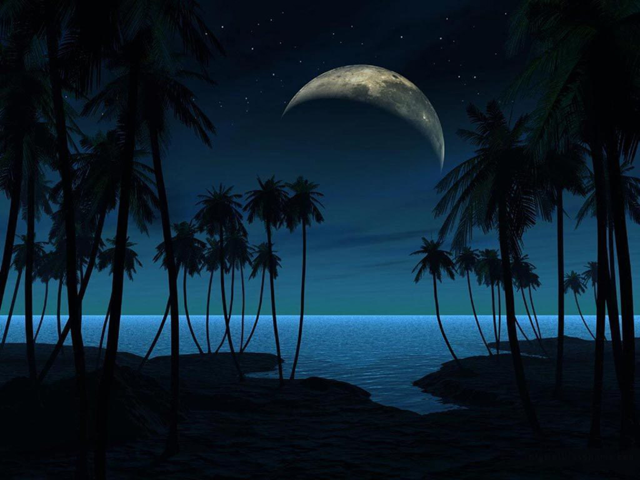 Moonlight Beach Wallpapers