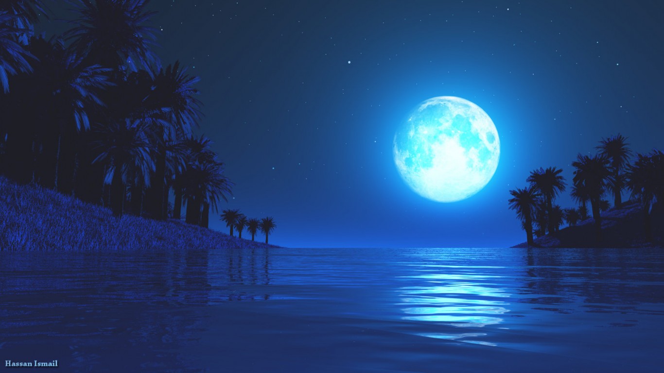 Moonlight Landscape Wallpapers