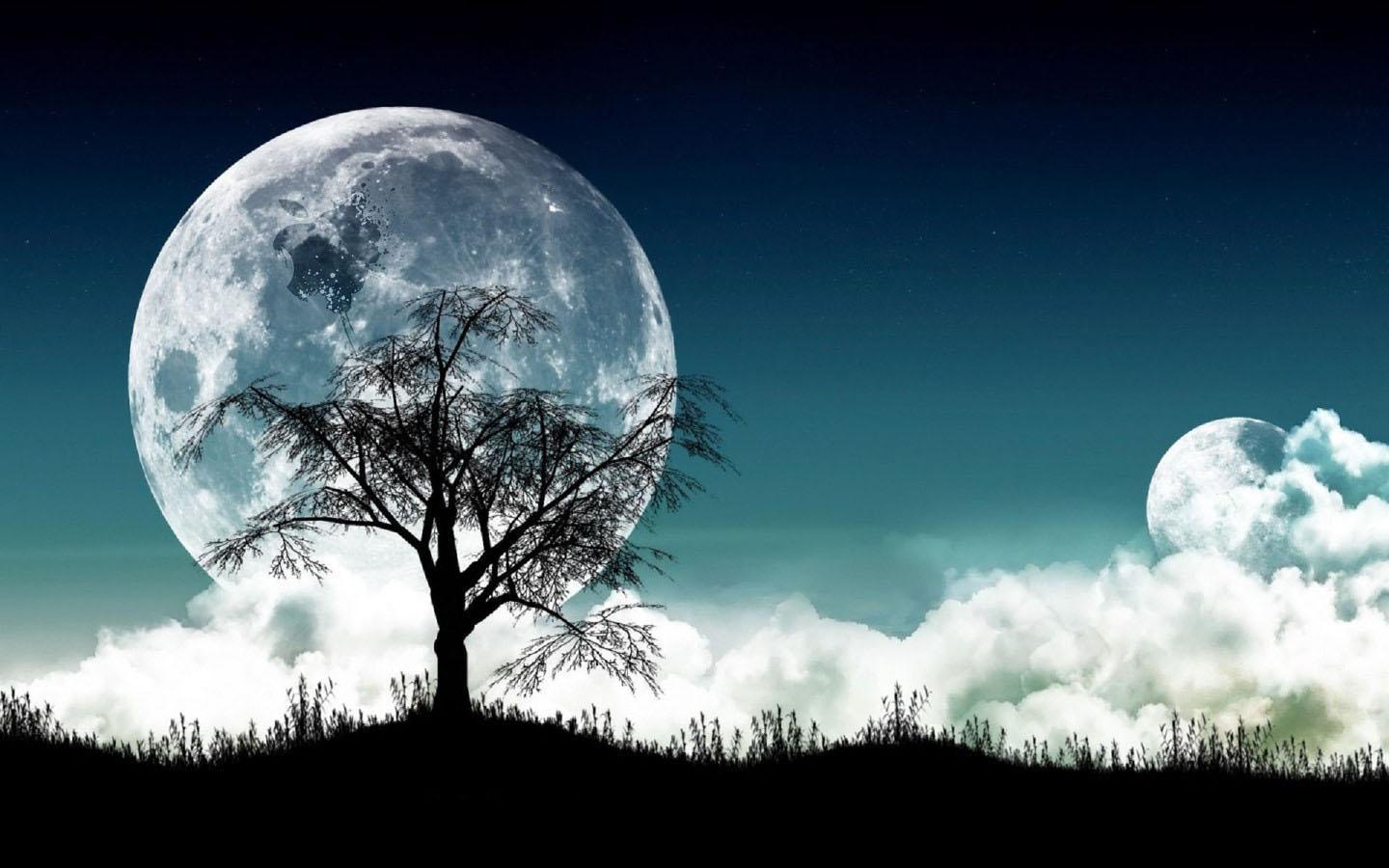 Moonlight Landscape Wallpapers