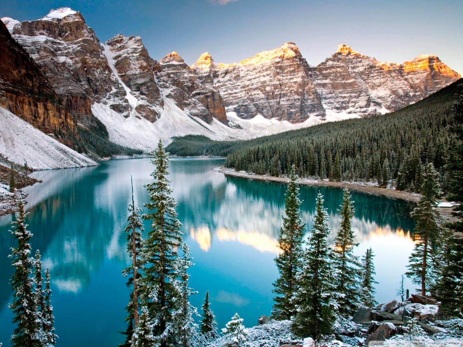 Moraine Lake South Channel Wallpapers