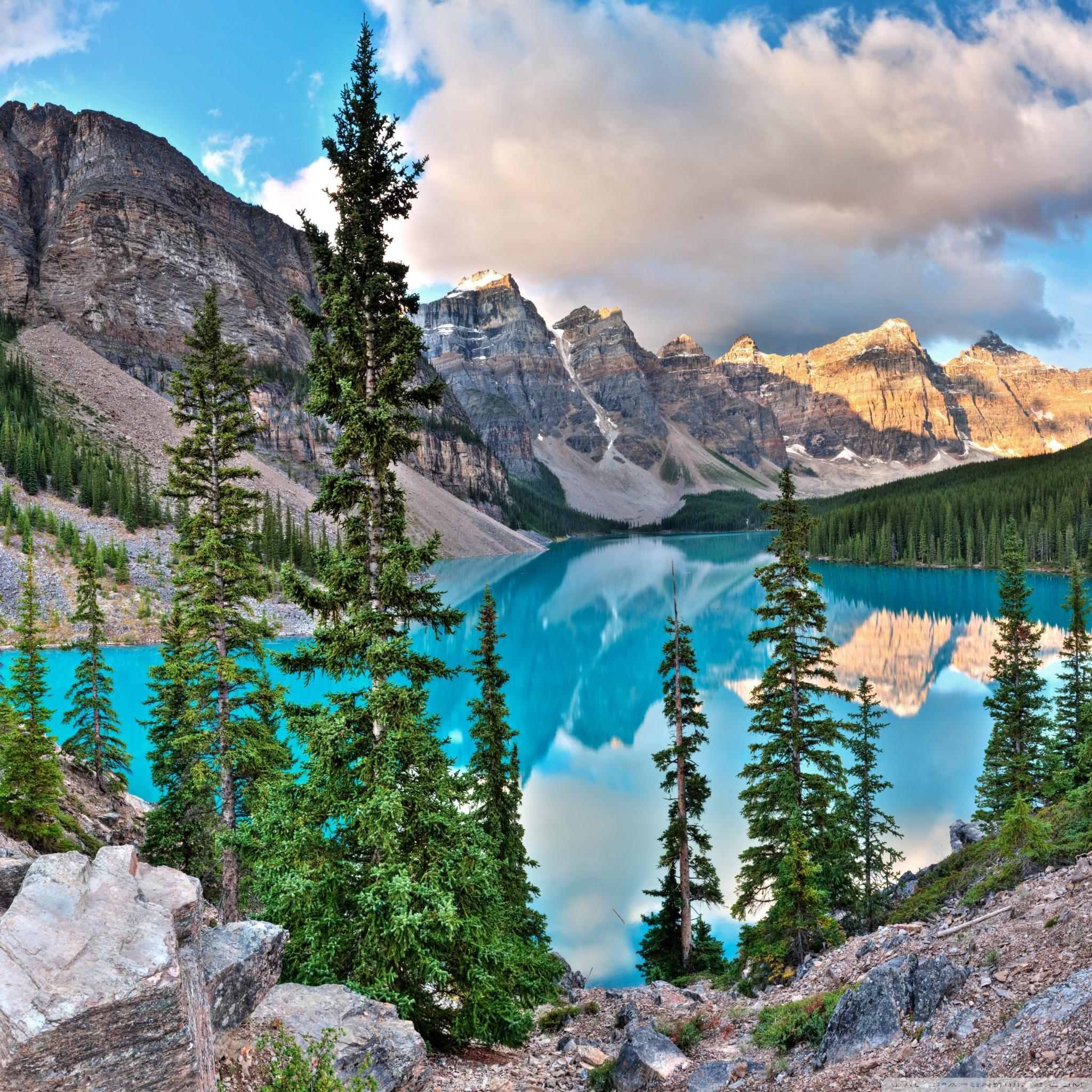 Moraine Lake South Channel Wallpapers