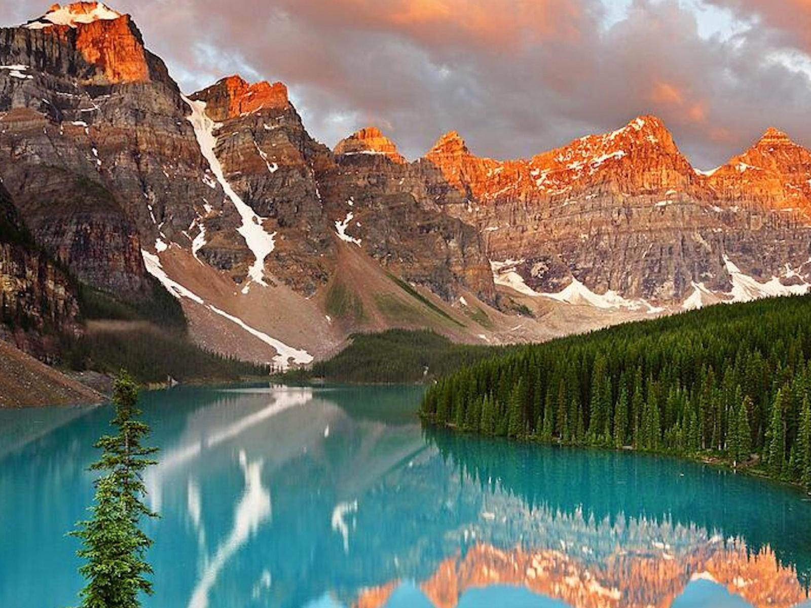 Moraine Lake South Channel Wallpapers