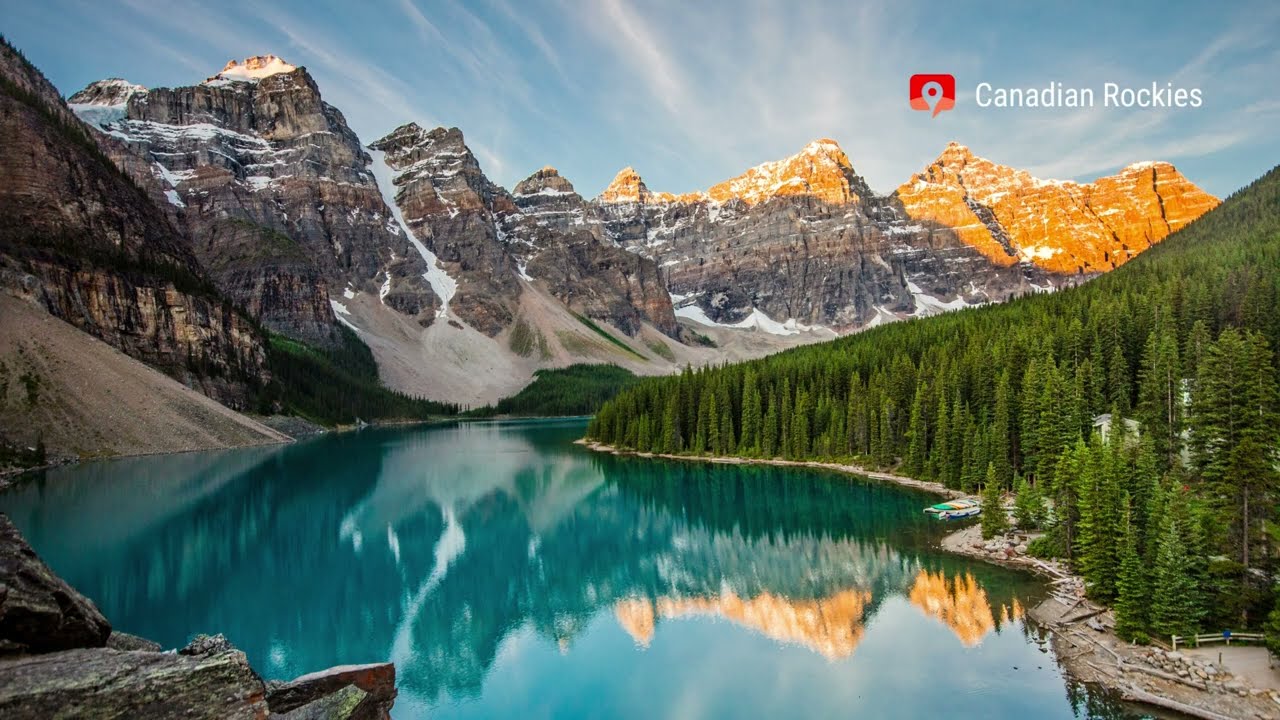 Moraine Lake South Channel Wallpapers