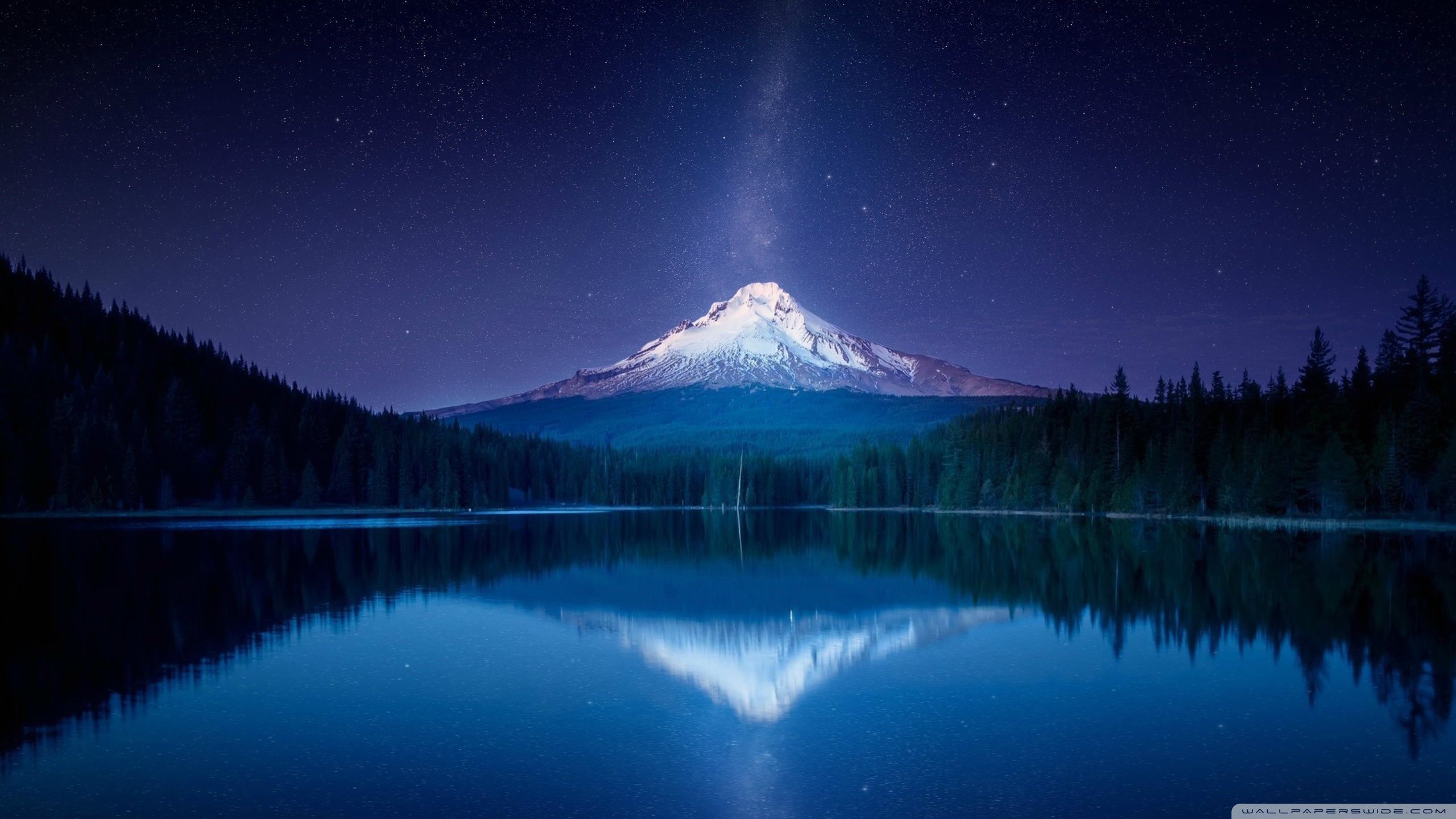 Mount Hood Above The Clouds At Night Wallpapers