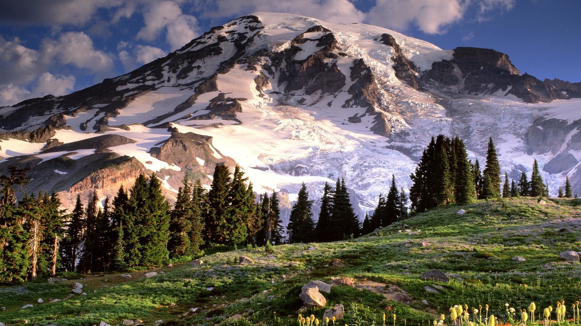 Mount Rainier Hd Valley Wallpapers