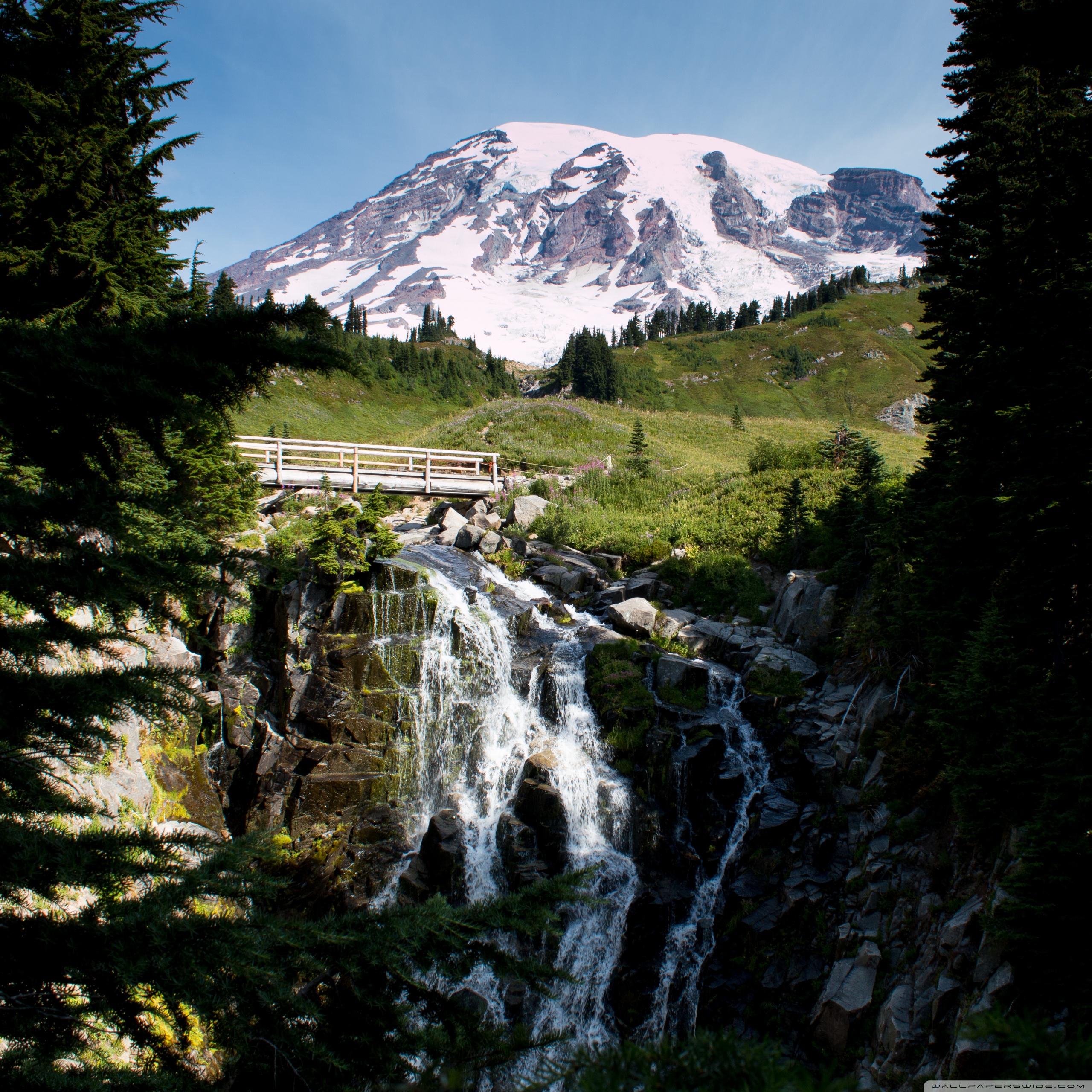 Mount Rainier Hd Valley Wallpapers