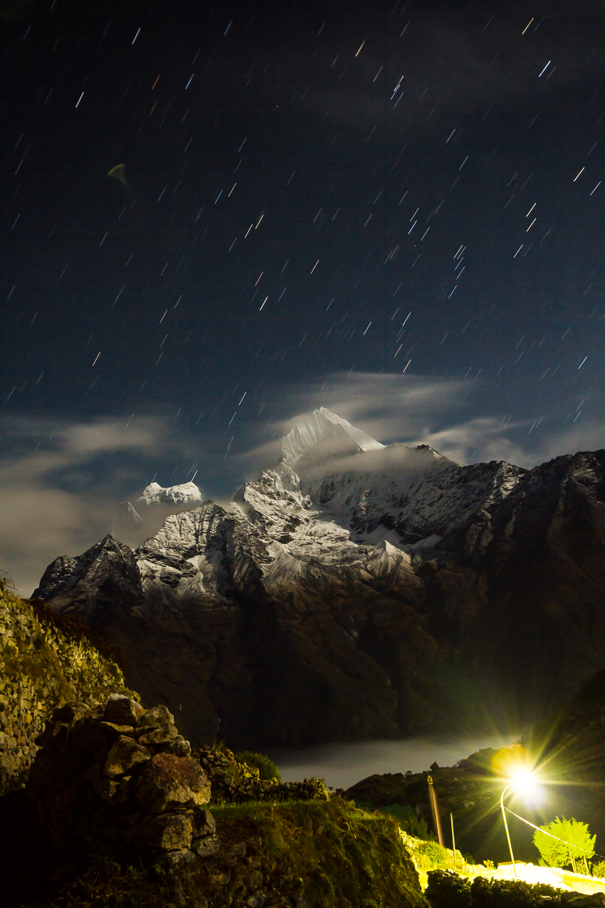 Mountain Alps During Night Photography Wallpapers