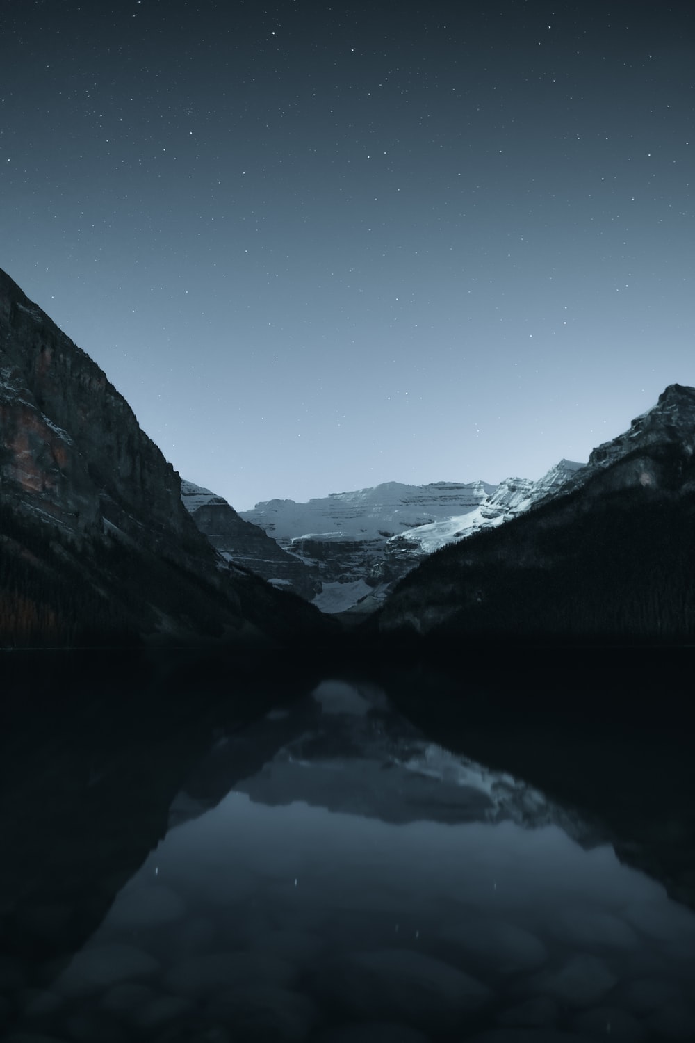 Mountain Lake Night Reflection Wallpapers