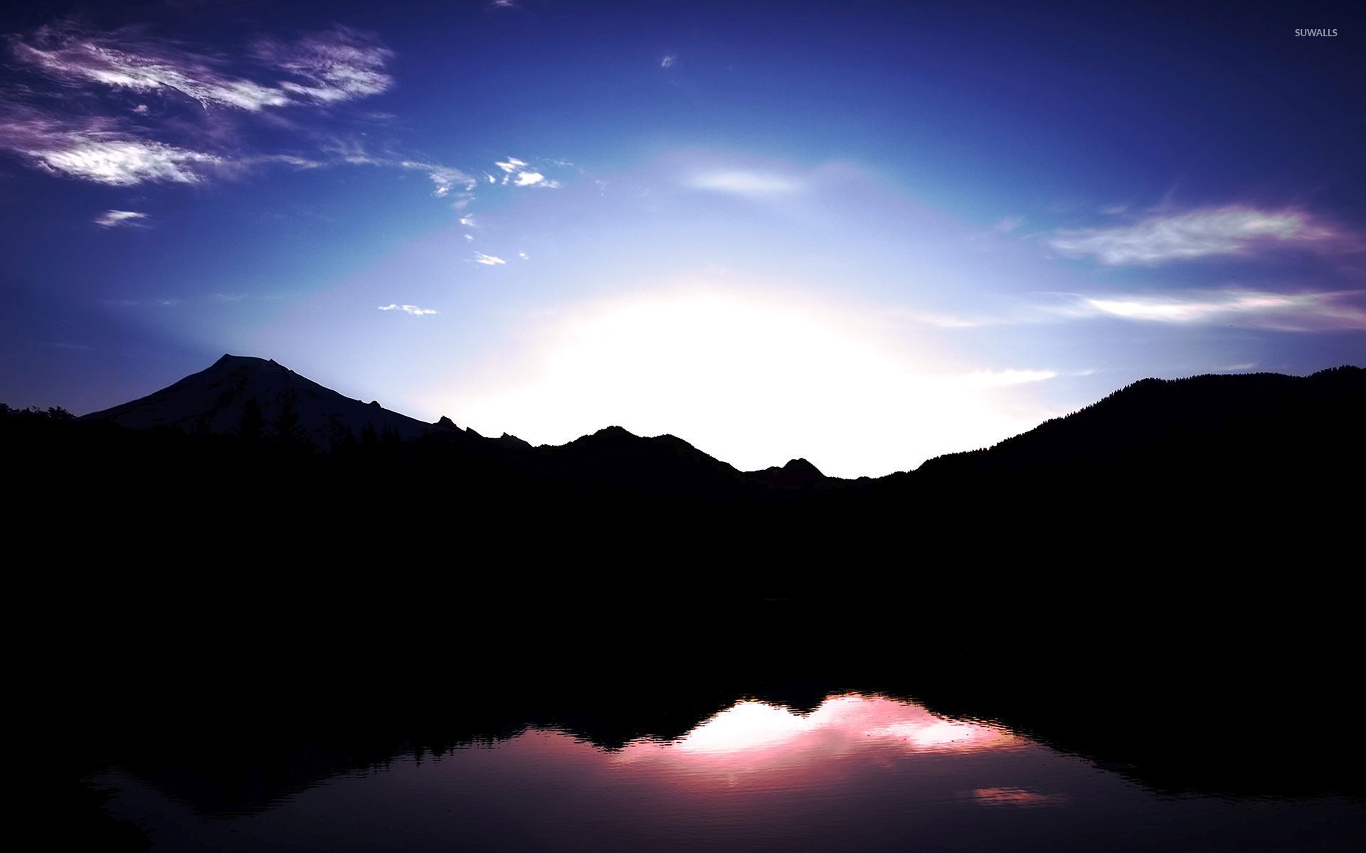 Mountain Lake Night Reflection Wallpapers