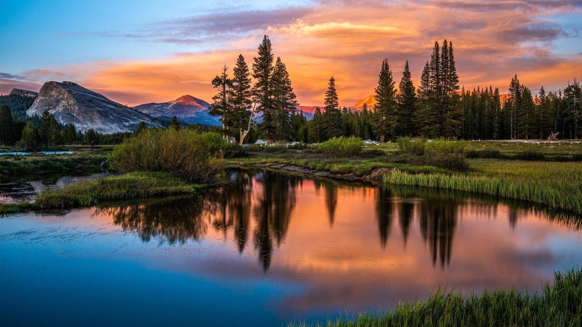 Mountain Lake Sunset Wallpapers