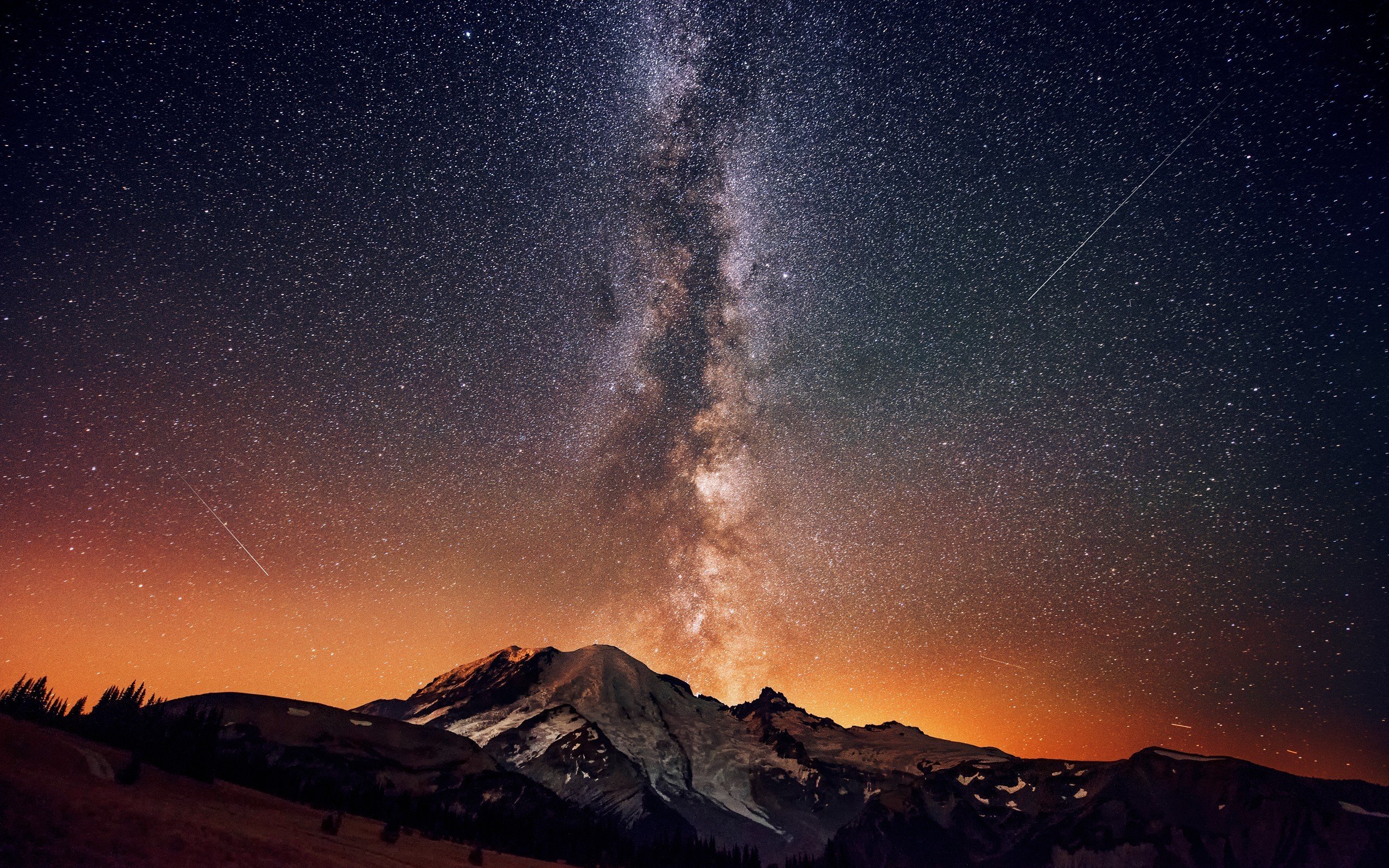 Mountain Night Sky Wallpapers