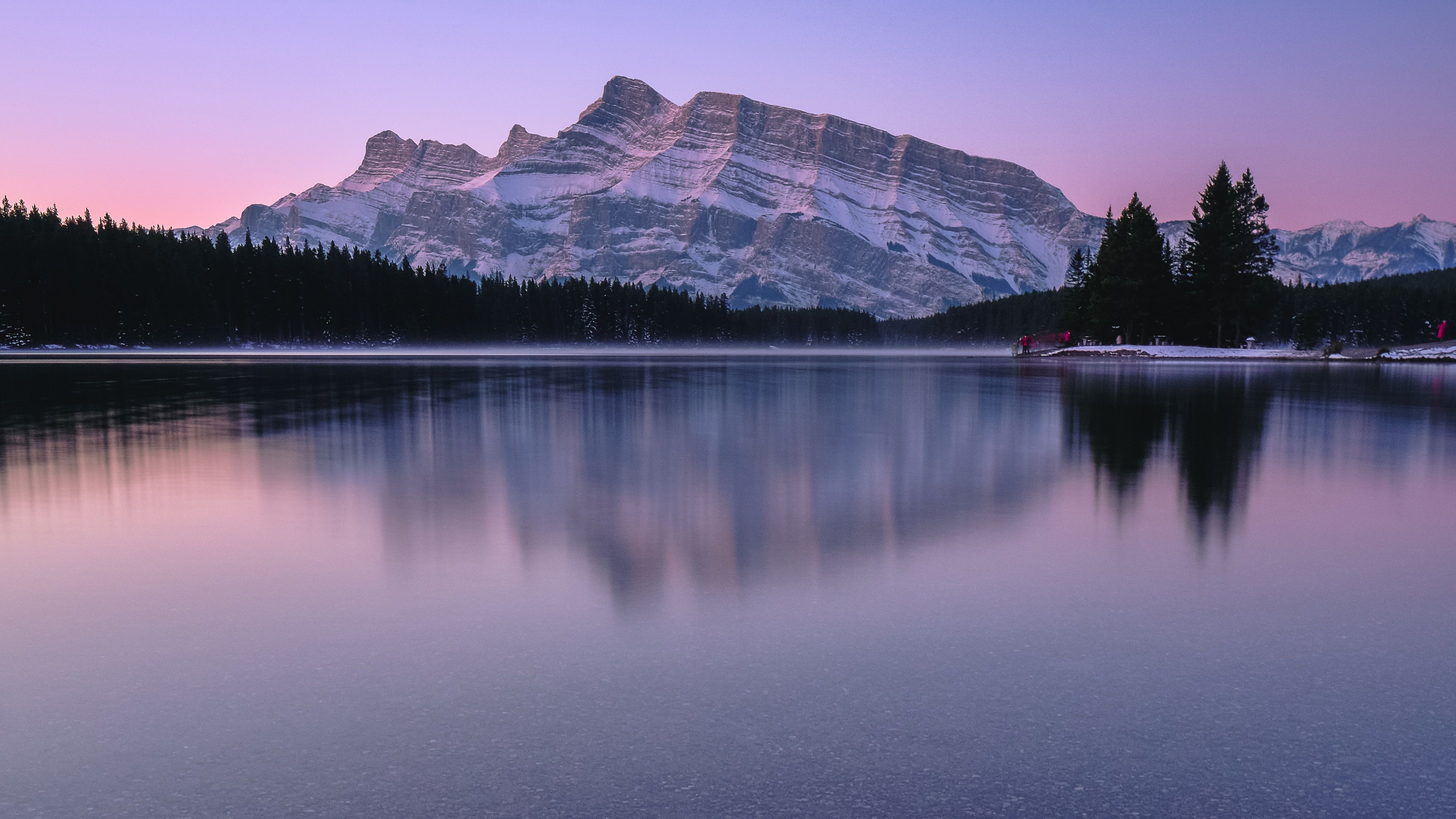 Mountain Reflection On Lake Side Wallpapers