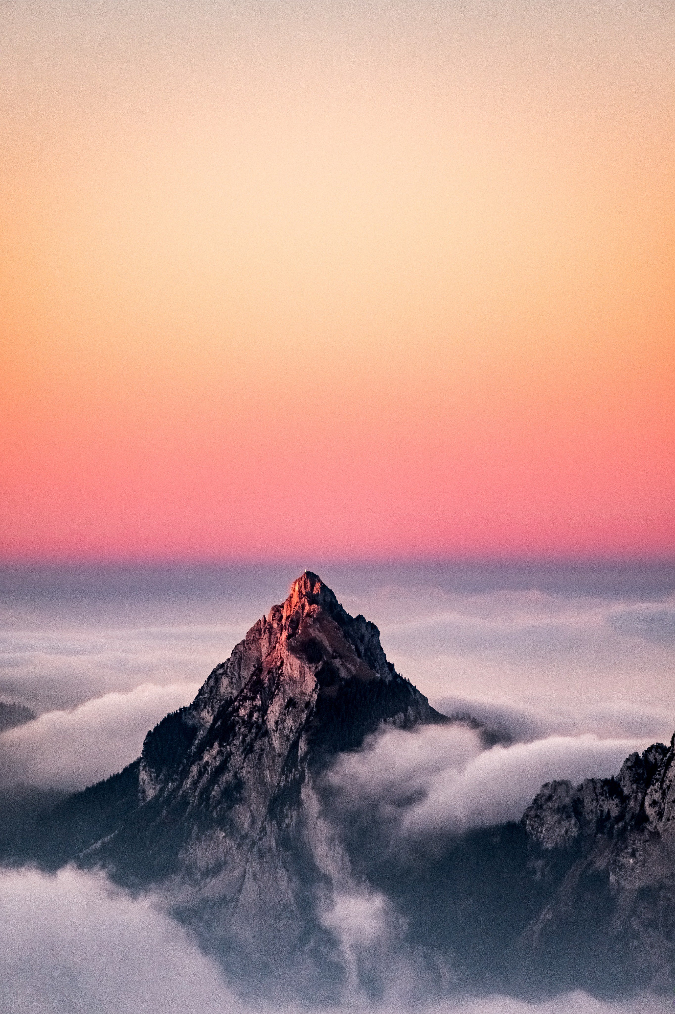 Mountain Touching Clouds Wallpapers