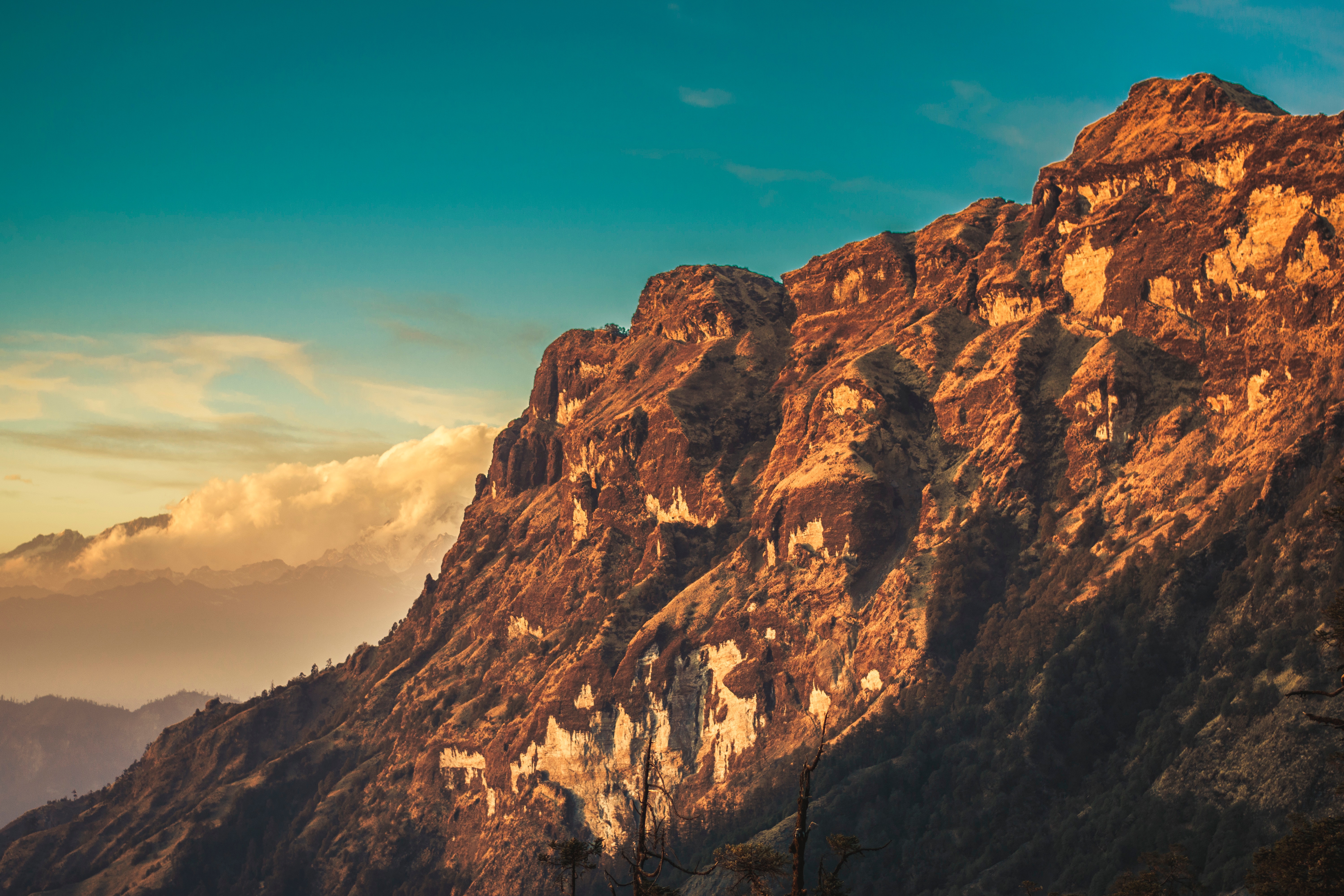 Mountain Touching Clouds Wallpapers