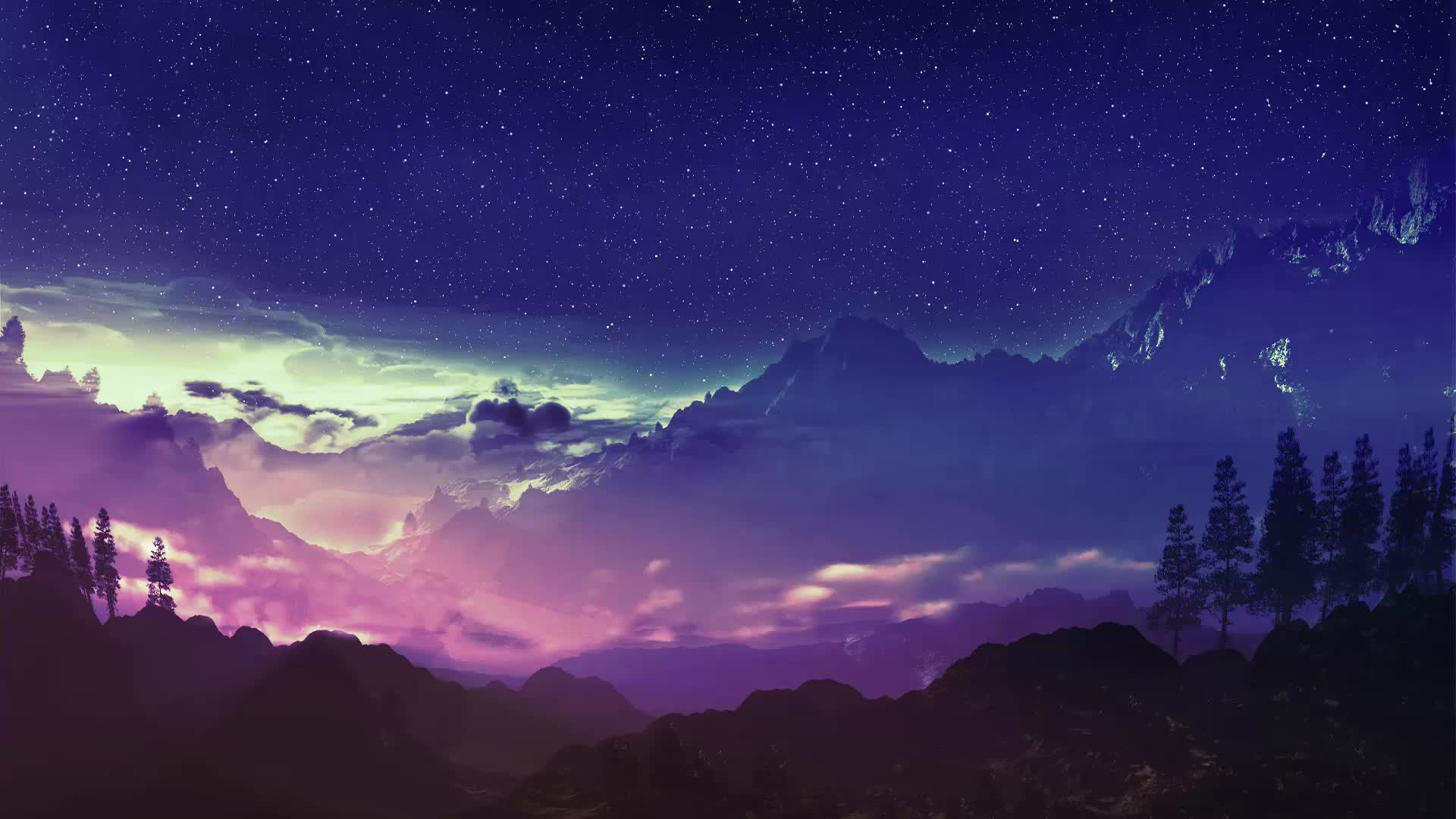 Mountains And Stars Wallpapers