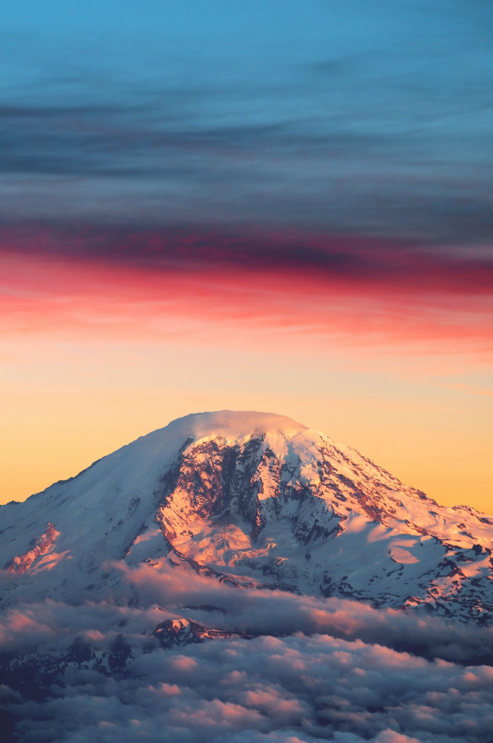 Mountains Covering Sunset Wallpapers