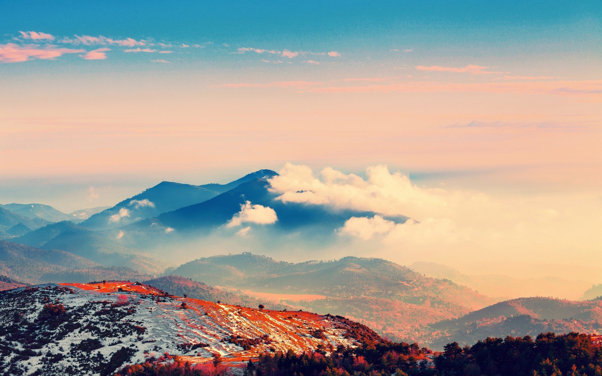 Mountains In Clouds Wallpapers