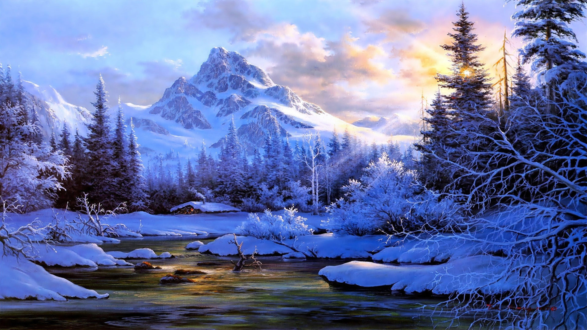 Mountains In Winter Wallpapers