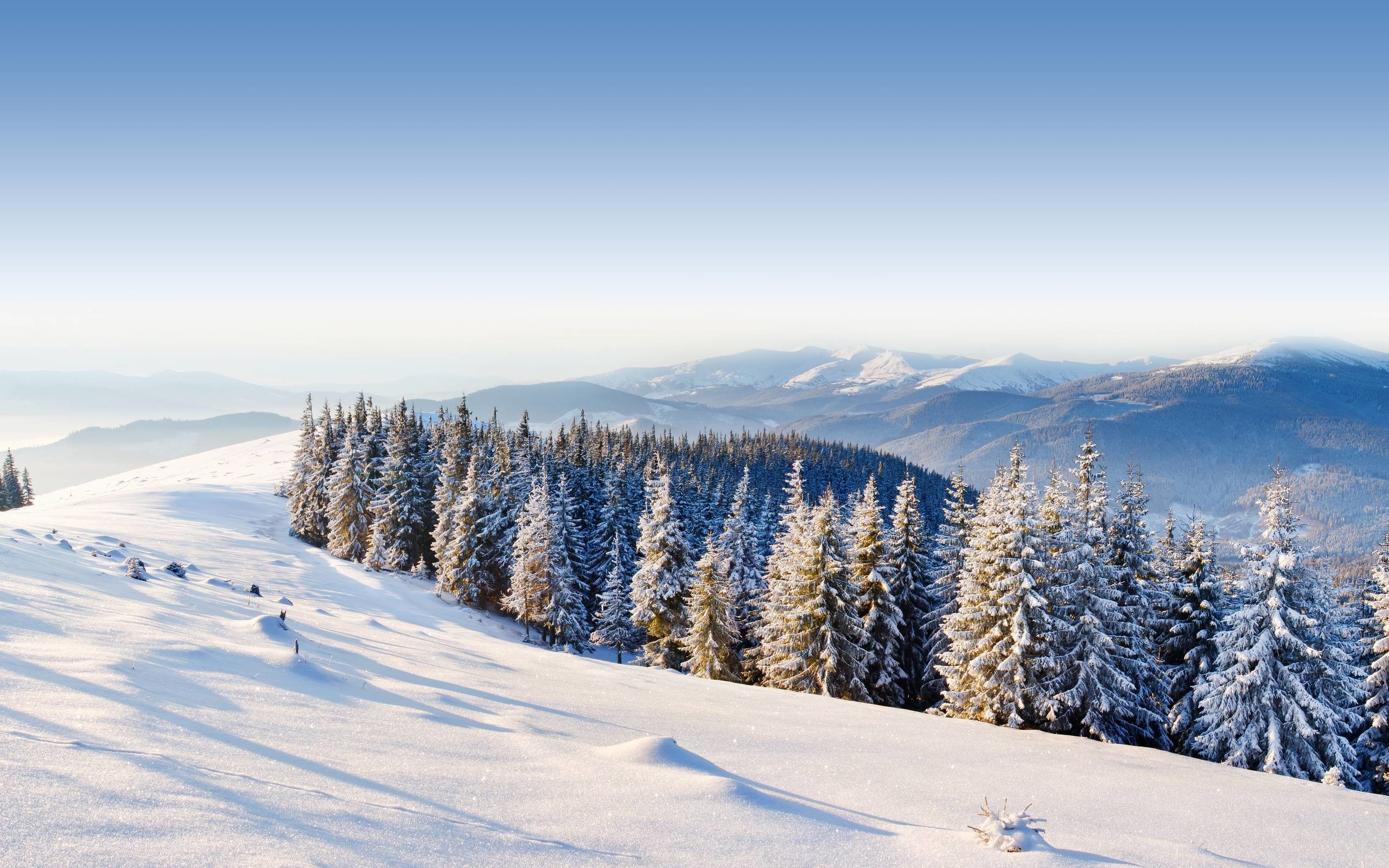 Mountains In Winter Snow Wallpapers