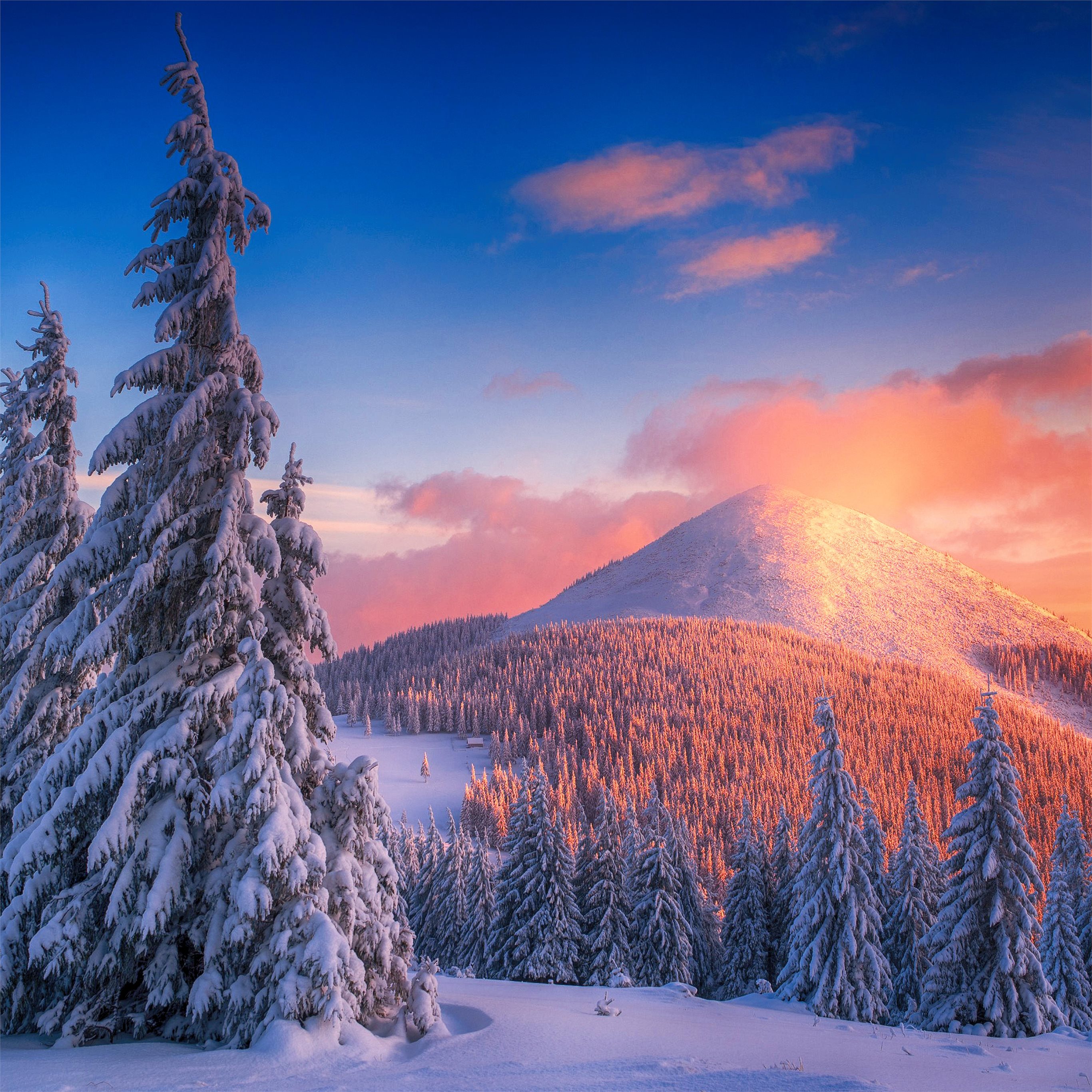 Mountains In Winter Snow Wallpapers