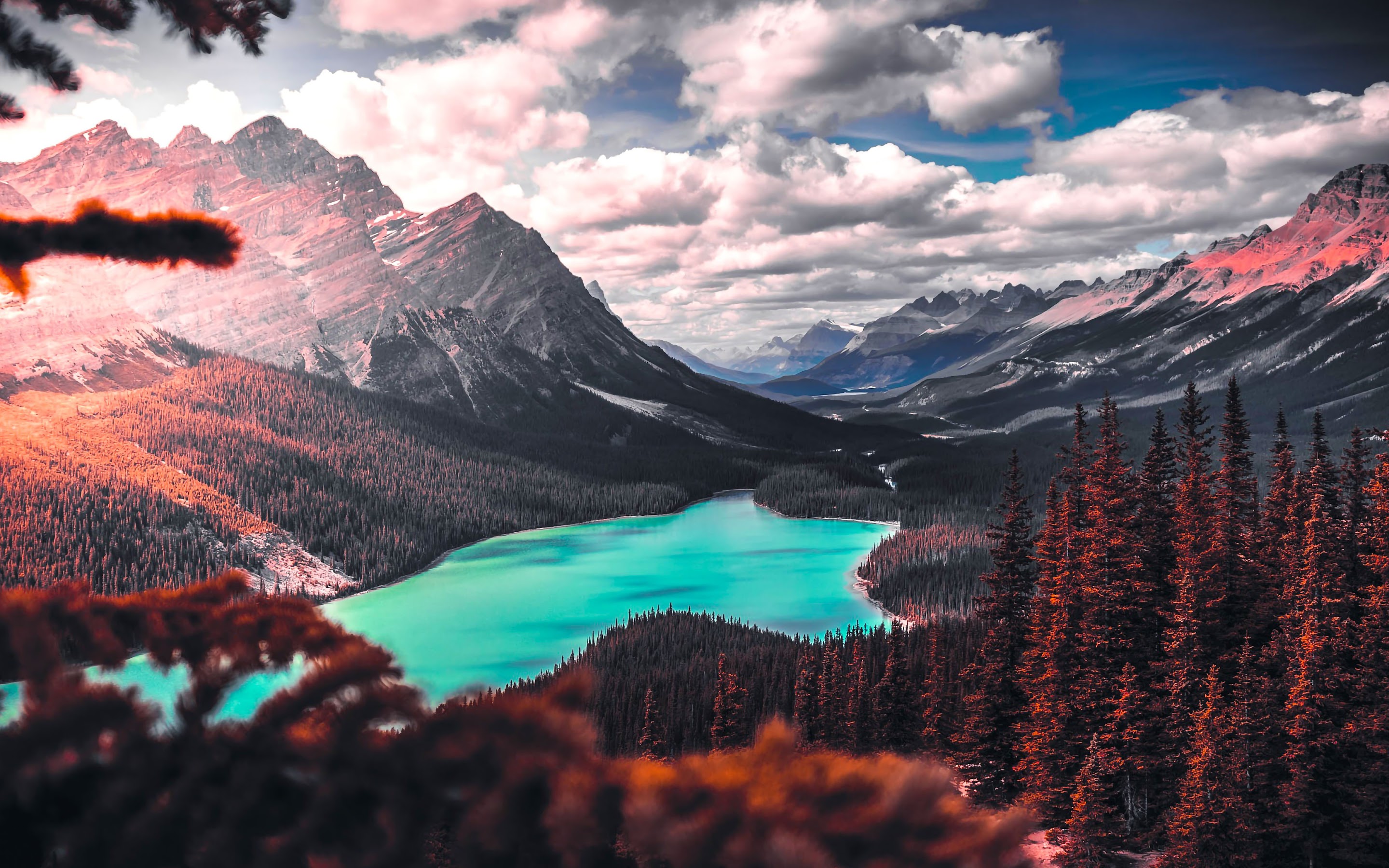 Mountains Lake Clouds Wallpapers