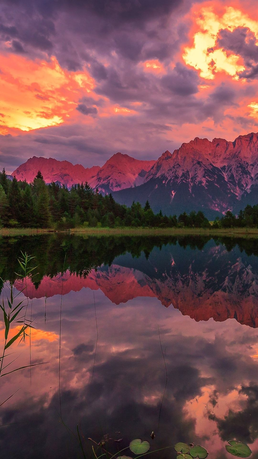 Mountains Lake Clouds Wallpapers