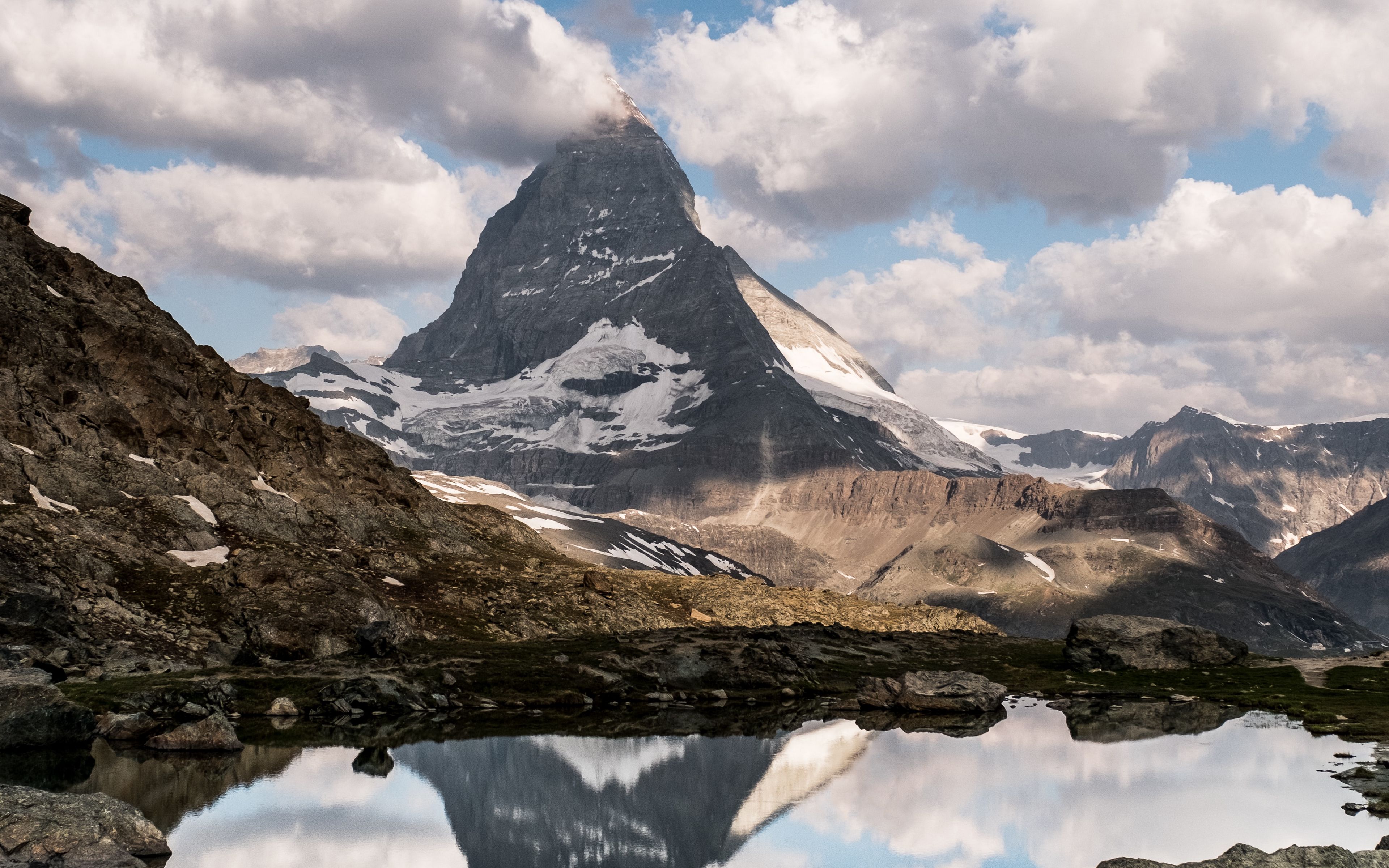 Mountains Lake Clouds Wallpapers