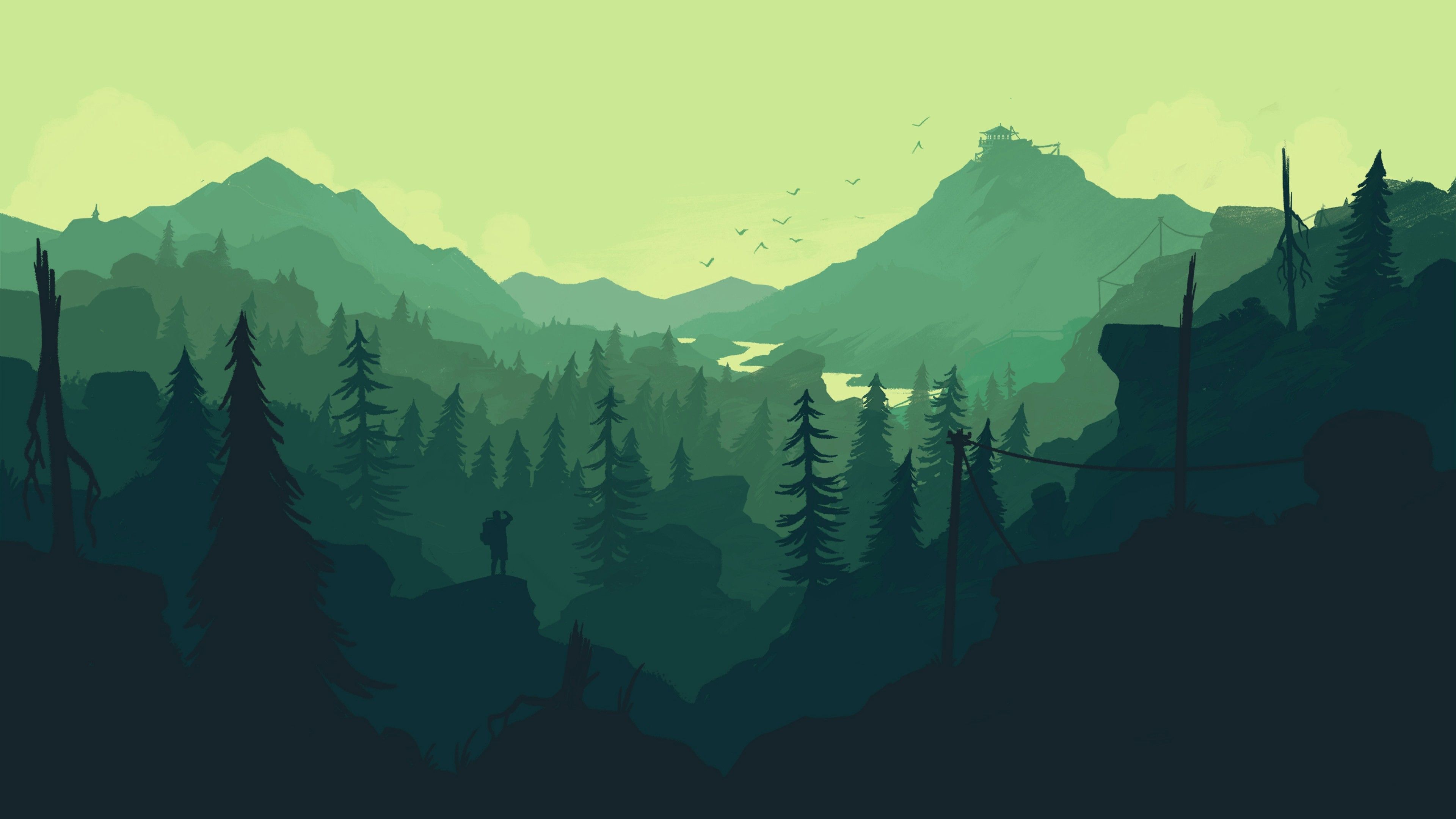 Mountains Minimal Artwork Wallpapers