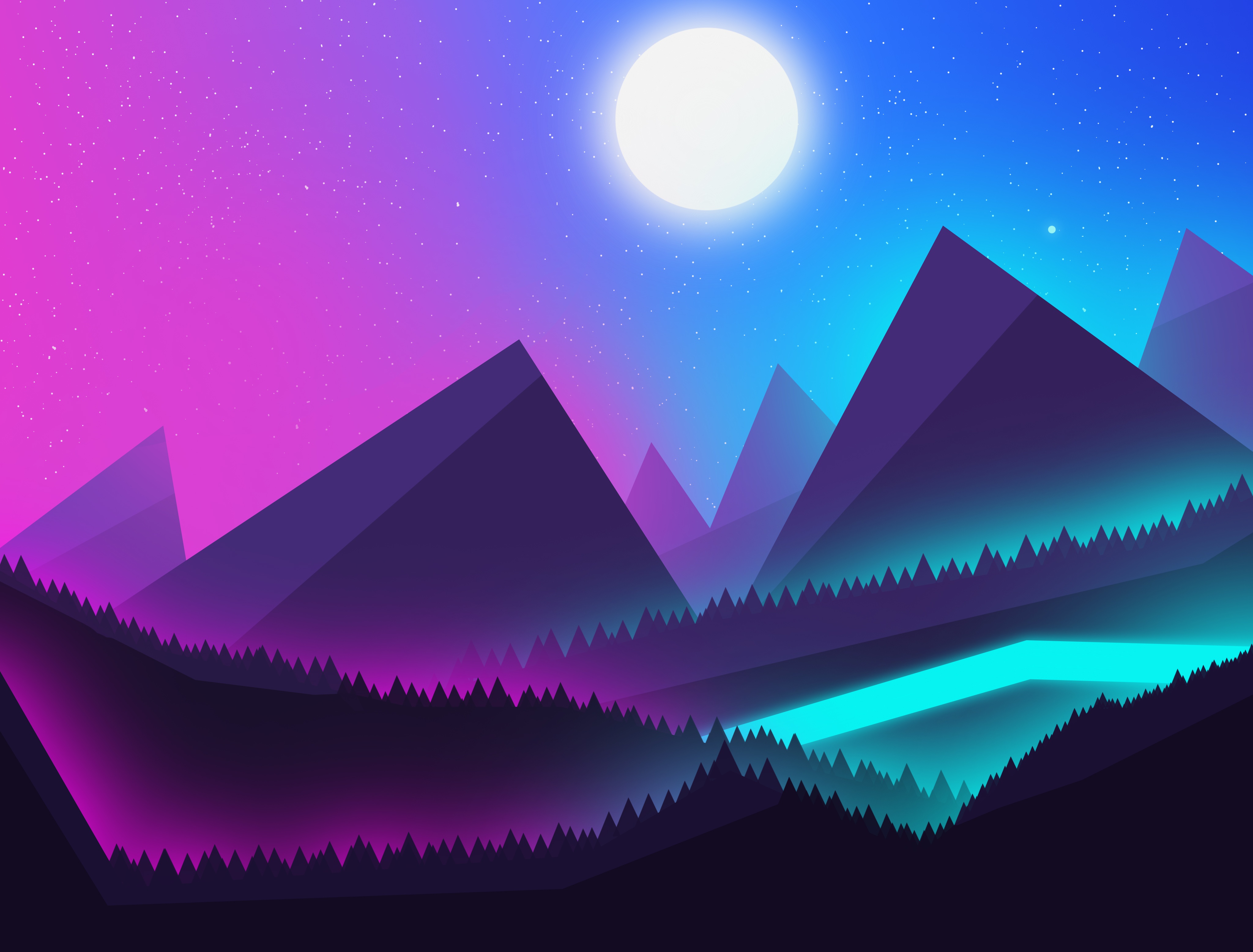 Mountains Minimal Artwork Wallpapers