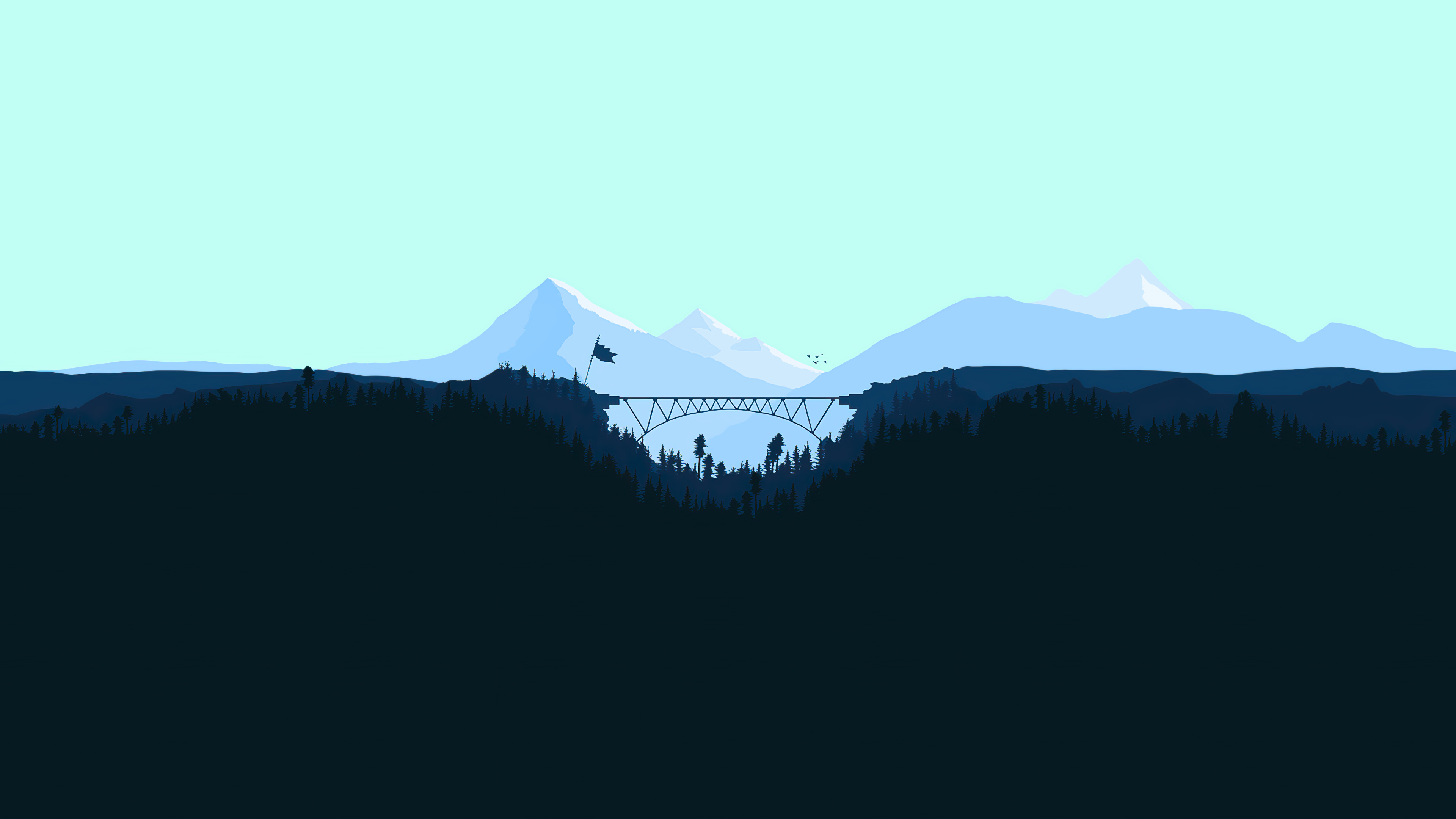 Mountains Minimal Artwork Wallpapers