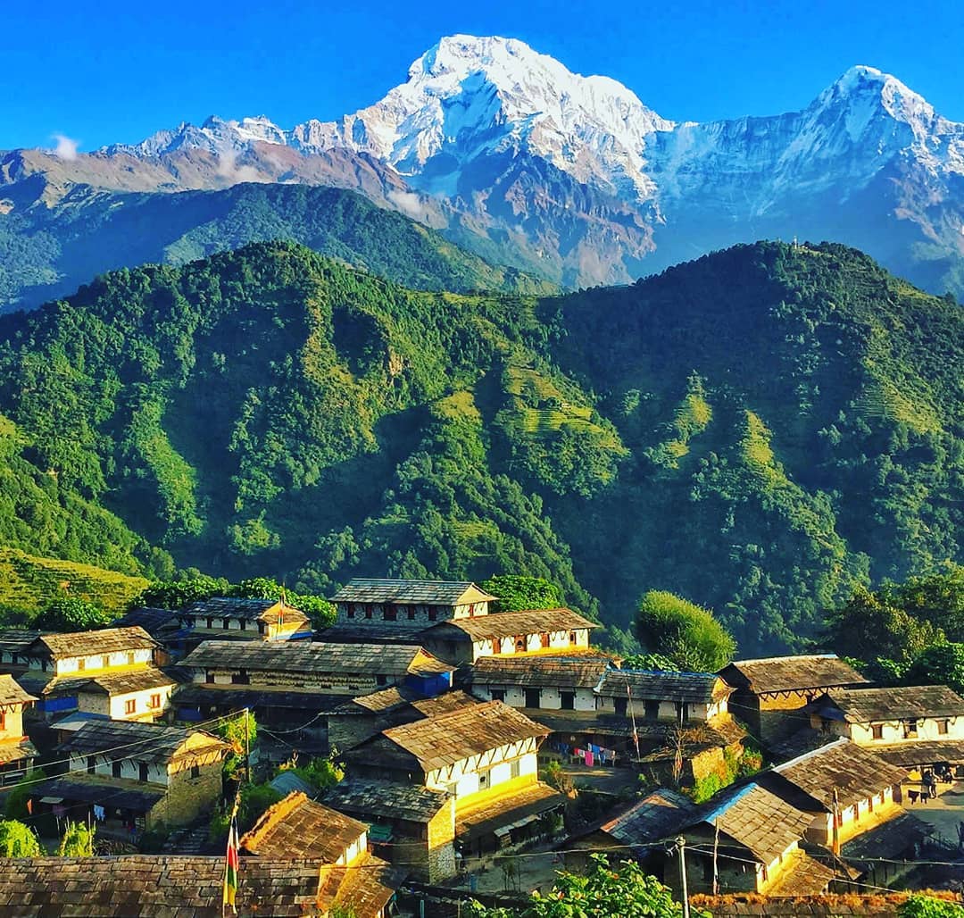 Mountains Night View In Ghandruk Nepal Wallpapers