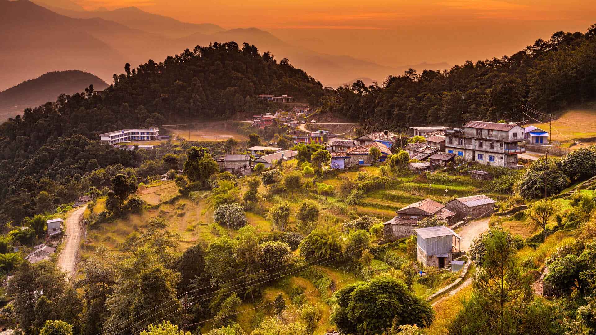 Mountains Night View In Ghandruk Nepal Wallpapers